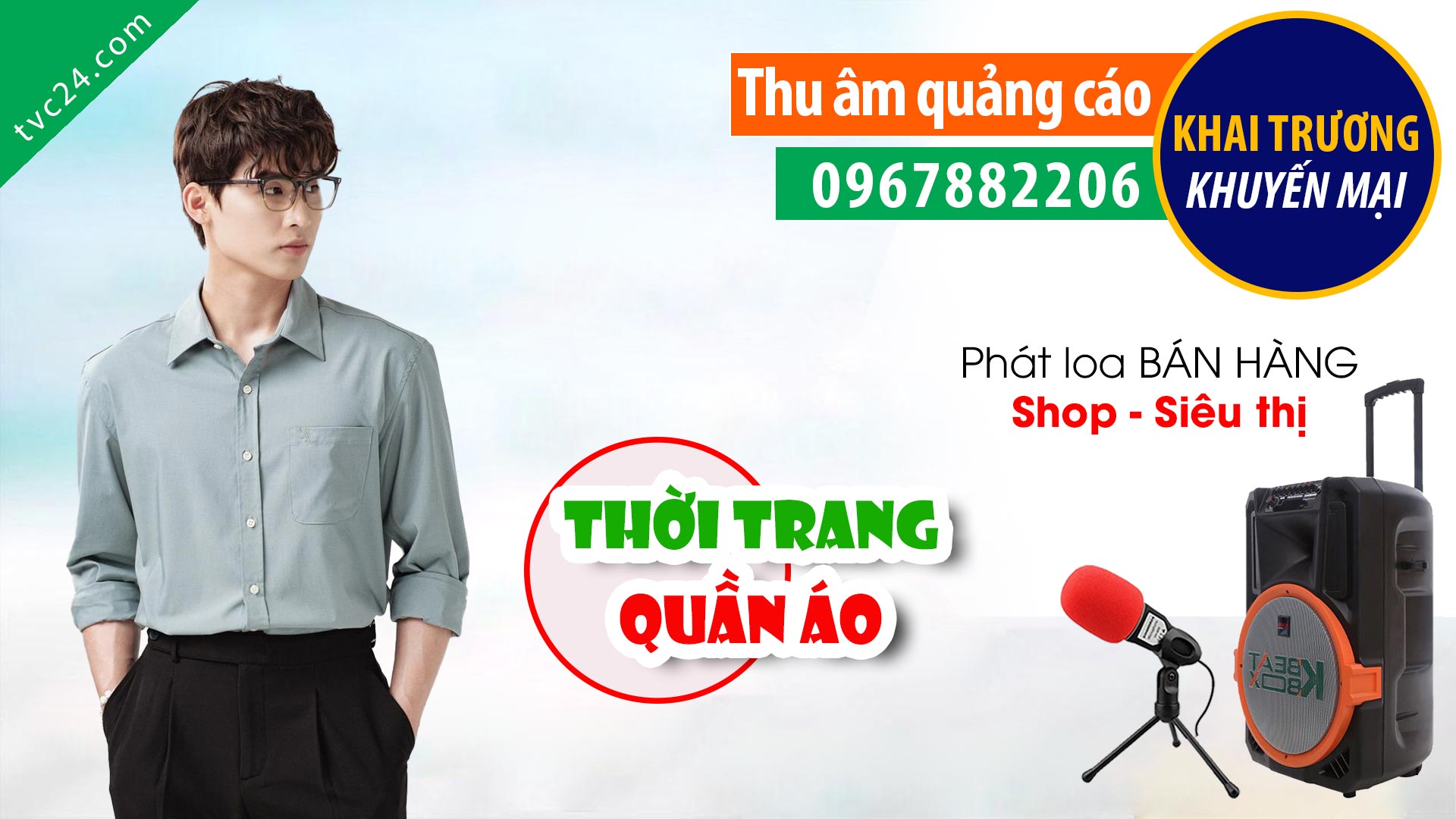 Thu âm Shop quần áo thời trang 90 Men Khai trương TVC24