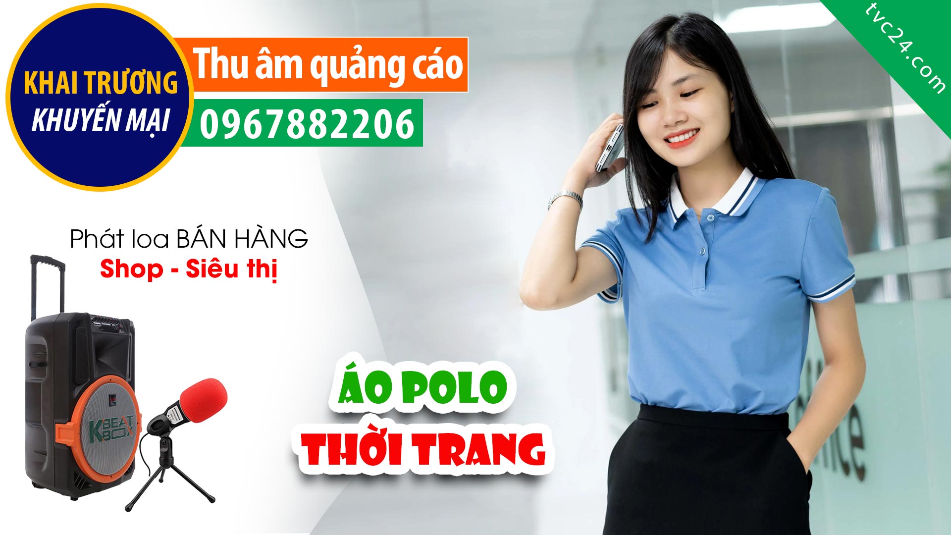 Thu âm Quảng cáo bán áo polo thời trang nam nữ Cực đẹp giá cực rẻ