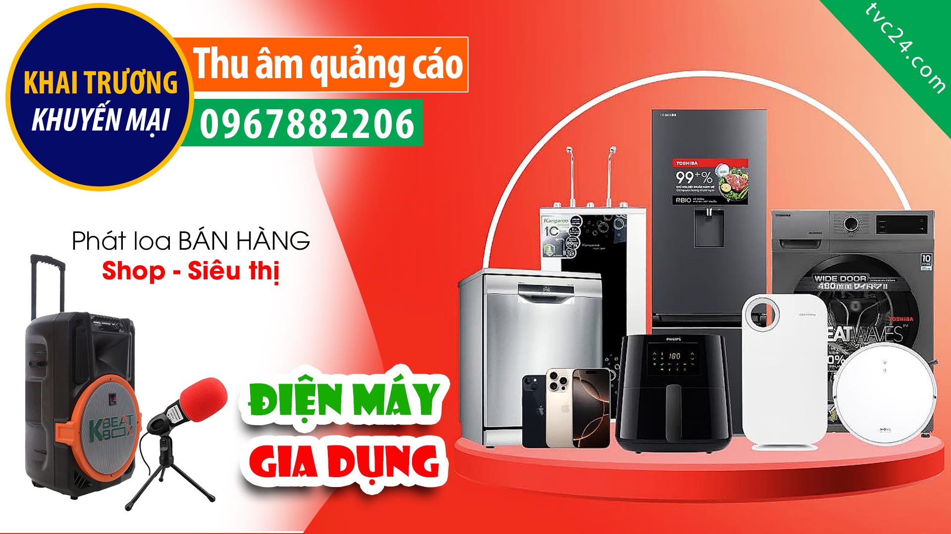  Thu âm Quảng cáo bán hàng điện máy Thành Công TVC24 đọc khuyên mại