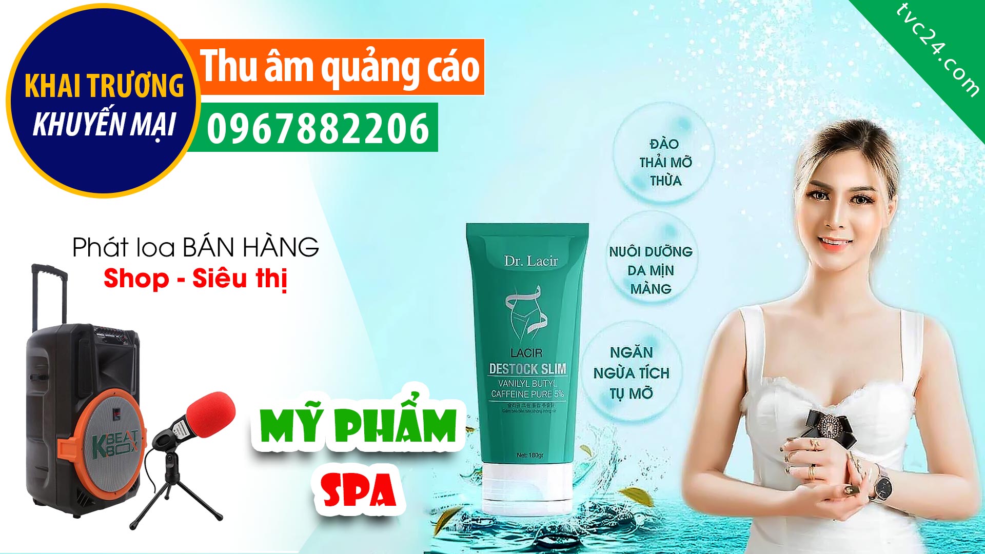  Thu âm Quảng cáo mỹ phẩm DR lacir MC đọc Khuyến mại