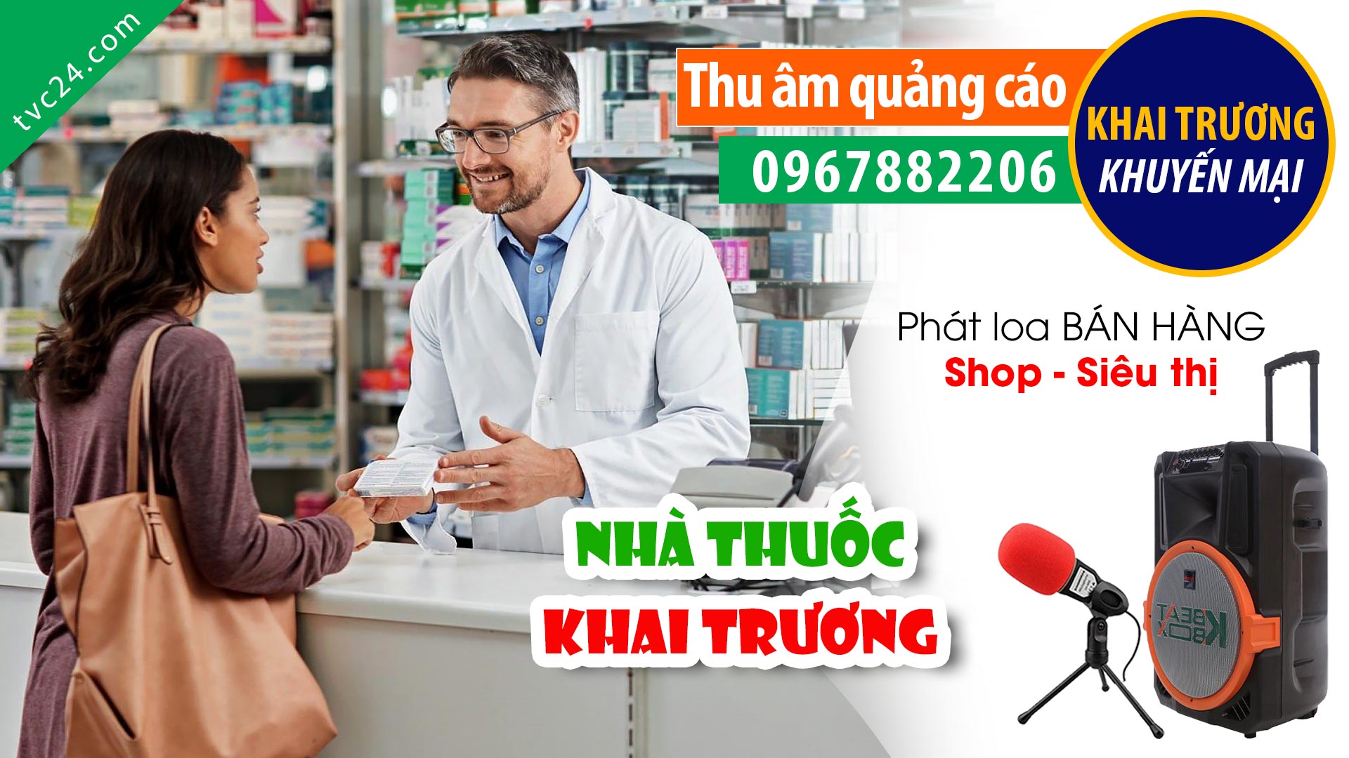  Thu âm Quảng cáo khai trương nhà thuốc Minh Châu 39 TVC24 đọc Khuyến mại