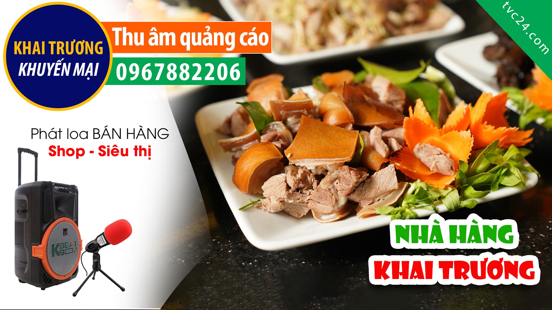  Thu âm Quảng cáo KHAI TRƯƠNG Nhà hàng Hà Lan MC đọc KHUYẾN MẠI hấp dẫn