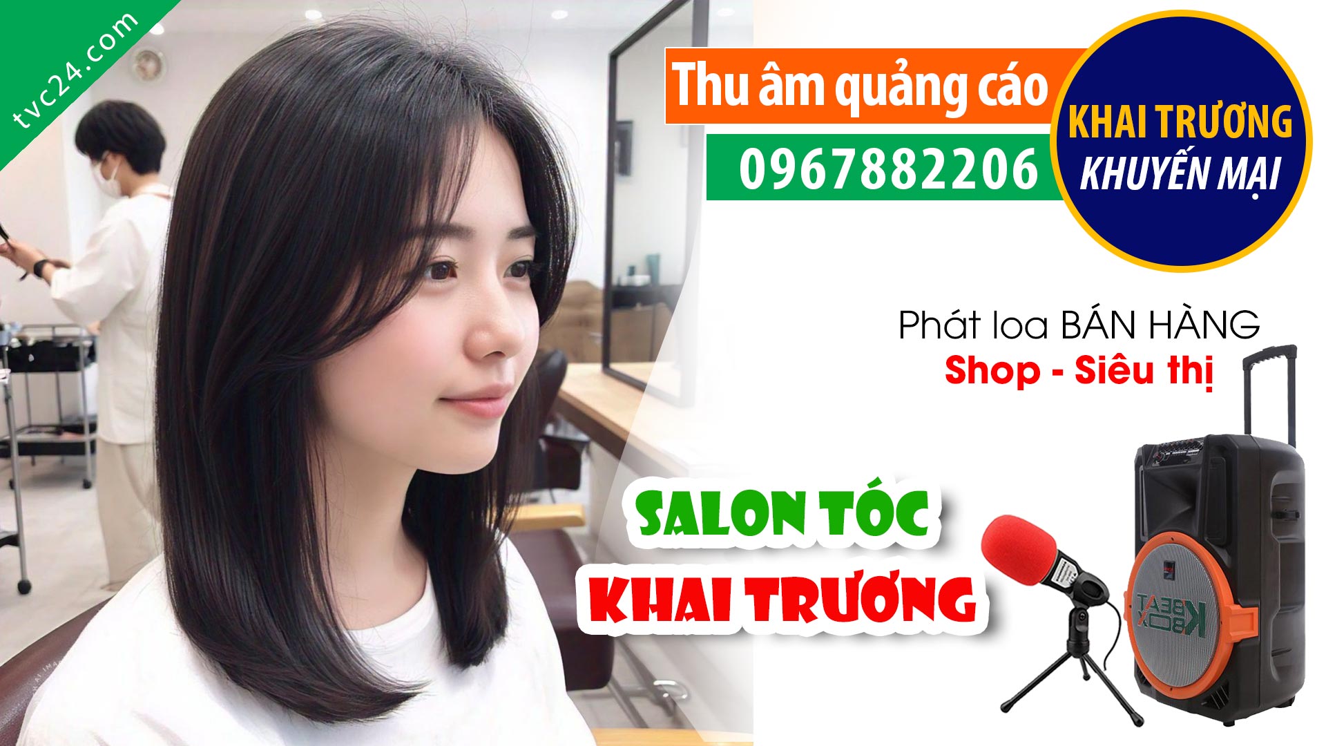Thu âm Quảng cáo KHAI TRƯƠNG Salon tóc Nam Nữ Nguyễn Sơn Baber Shop
