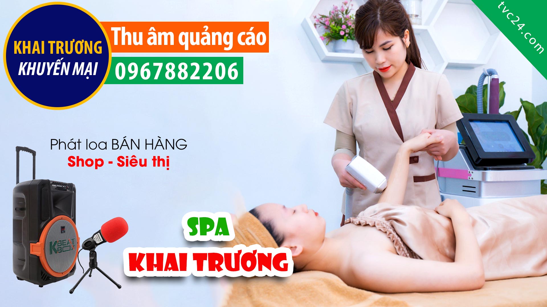 Thu âm Quảng cáo Spa thẩm mỹ làm đẹp Z Beauty MC đọc khuyến mại ngày Khai trương