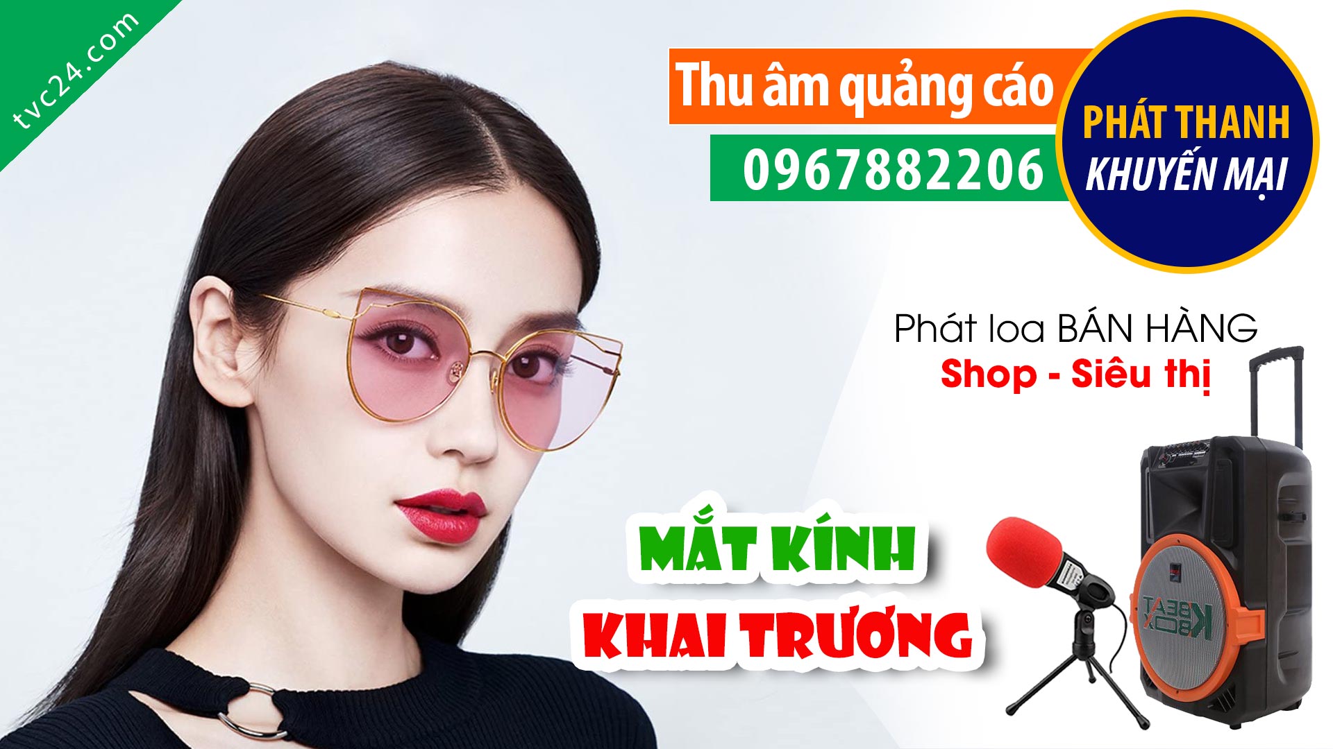 Thu âm Quảng cáo khai trương Mắt kính BV Điện Biên Phủ MC đọc Hấp dẫn