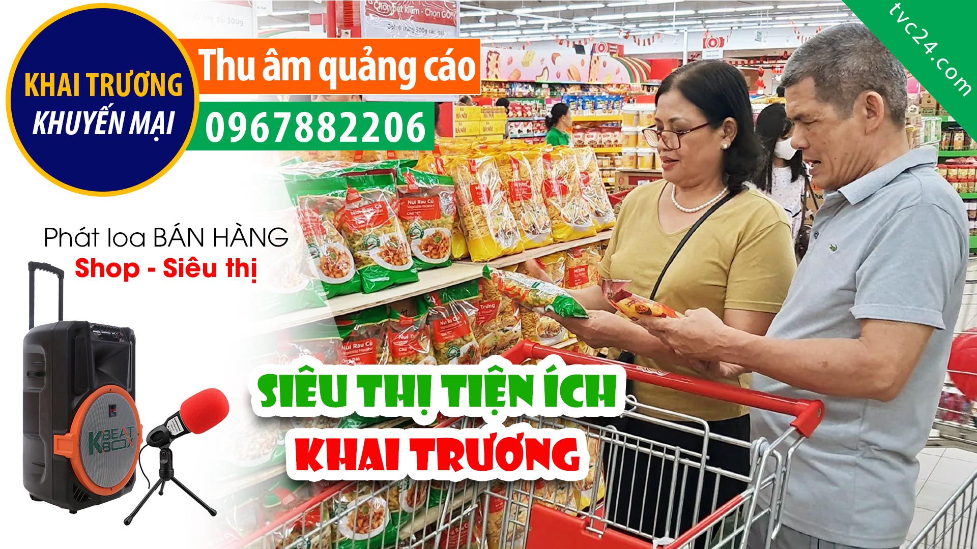 Thu âm Quảng cáo khai trương siêu thị Sìn Hồ palaza MC đọc khuyến mại
