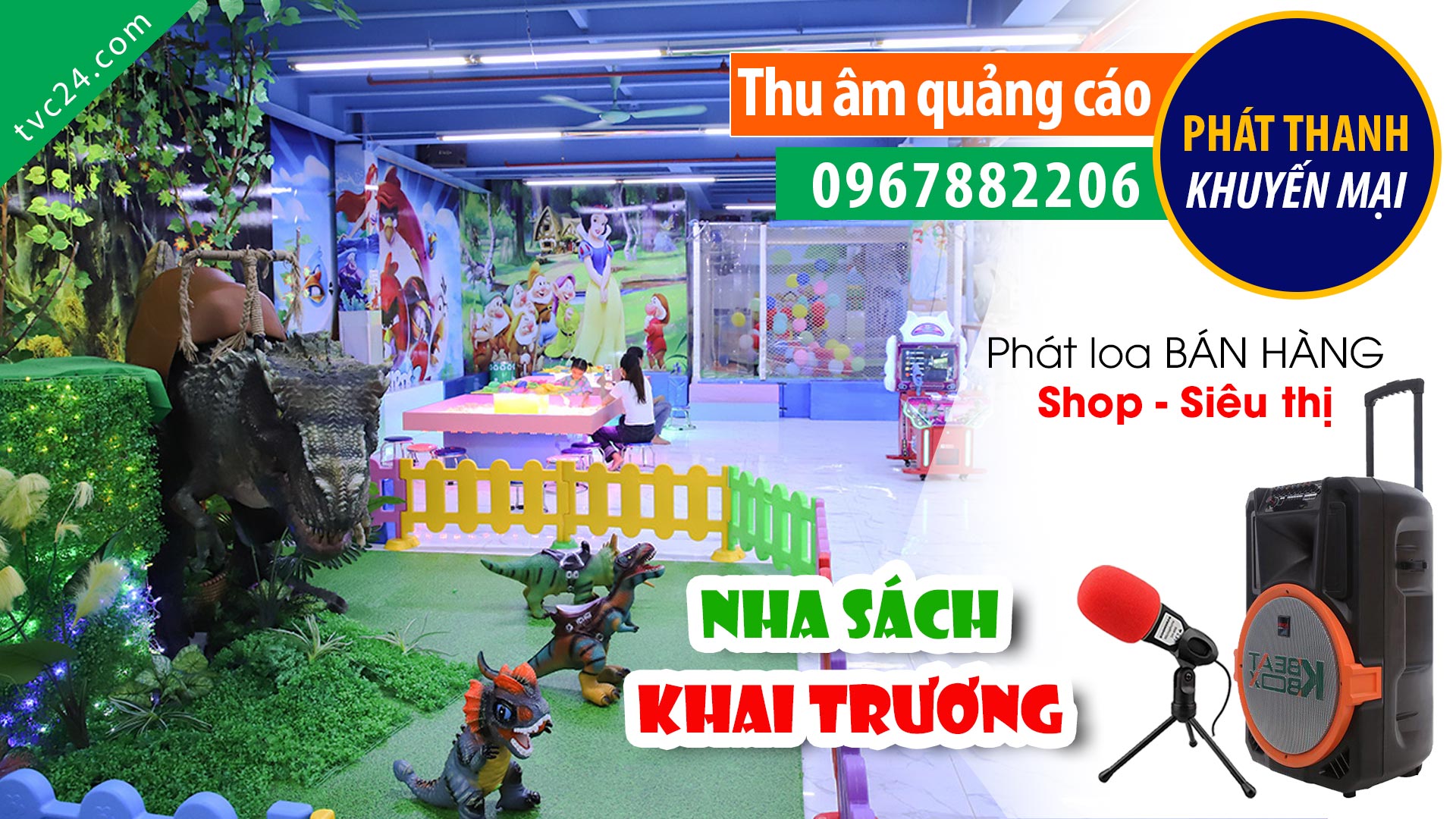 Thu âm Quảng cáo khai trương Nhà sách Tiến Thọ Thanh Hóa MC đọc sôi động
