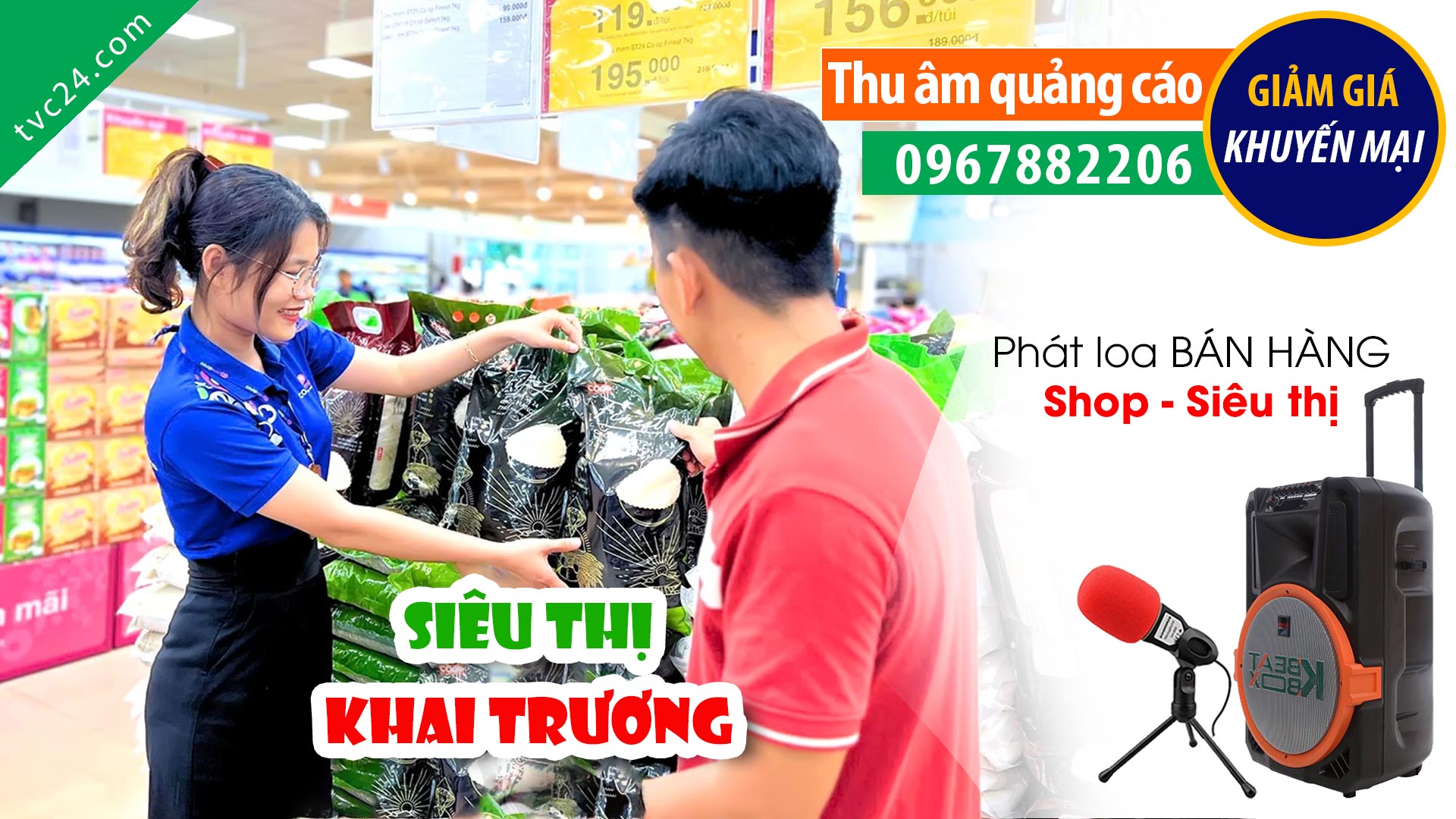 Thu âm quảng cáo khuyến mại khai trương Kim Linh Mart – Tăng khách nhanh, chốt đơn mạnh