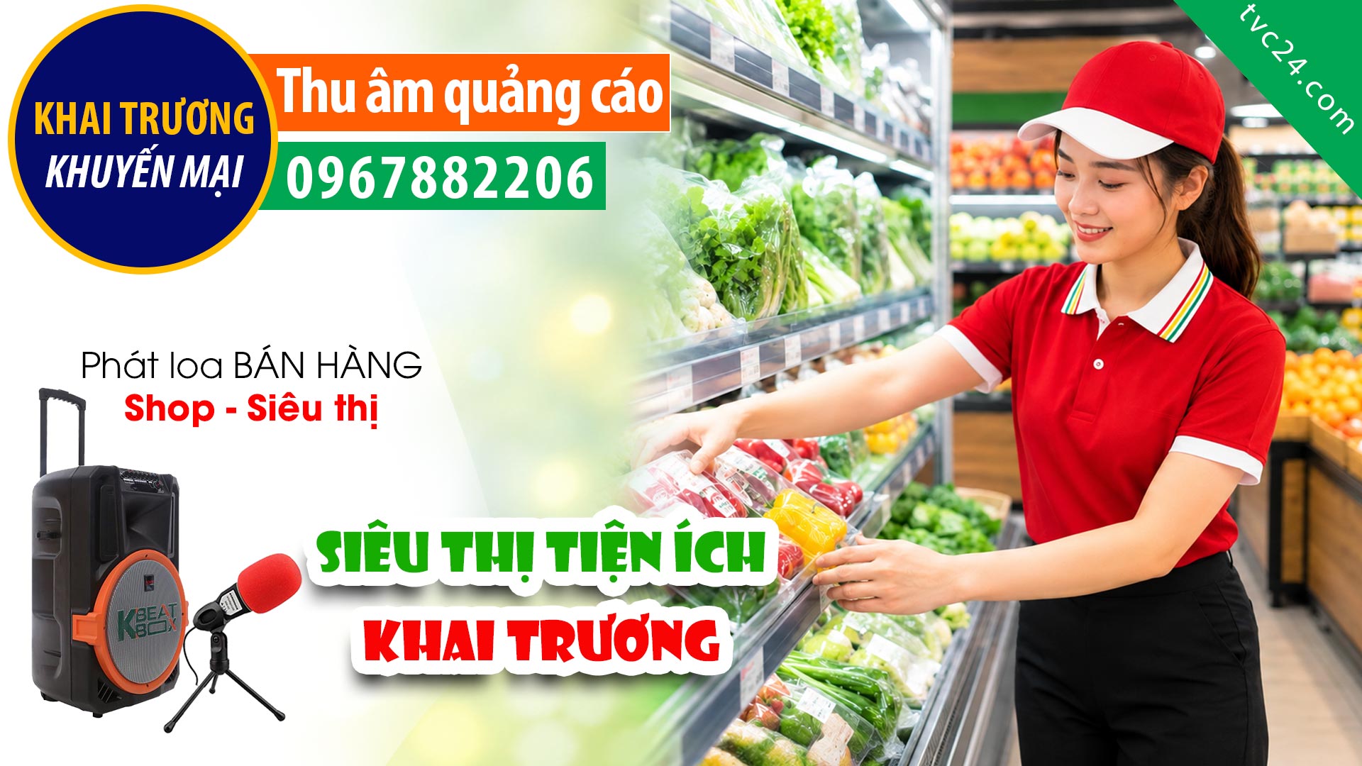 Thu âm Quảng cáo KHAI TRƯƠNG Siêu thị Bằng Hường Mart hàng tiêu dùng thiết yếu