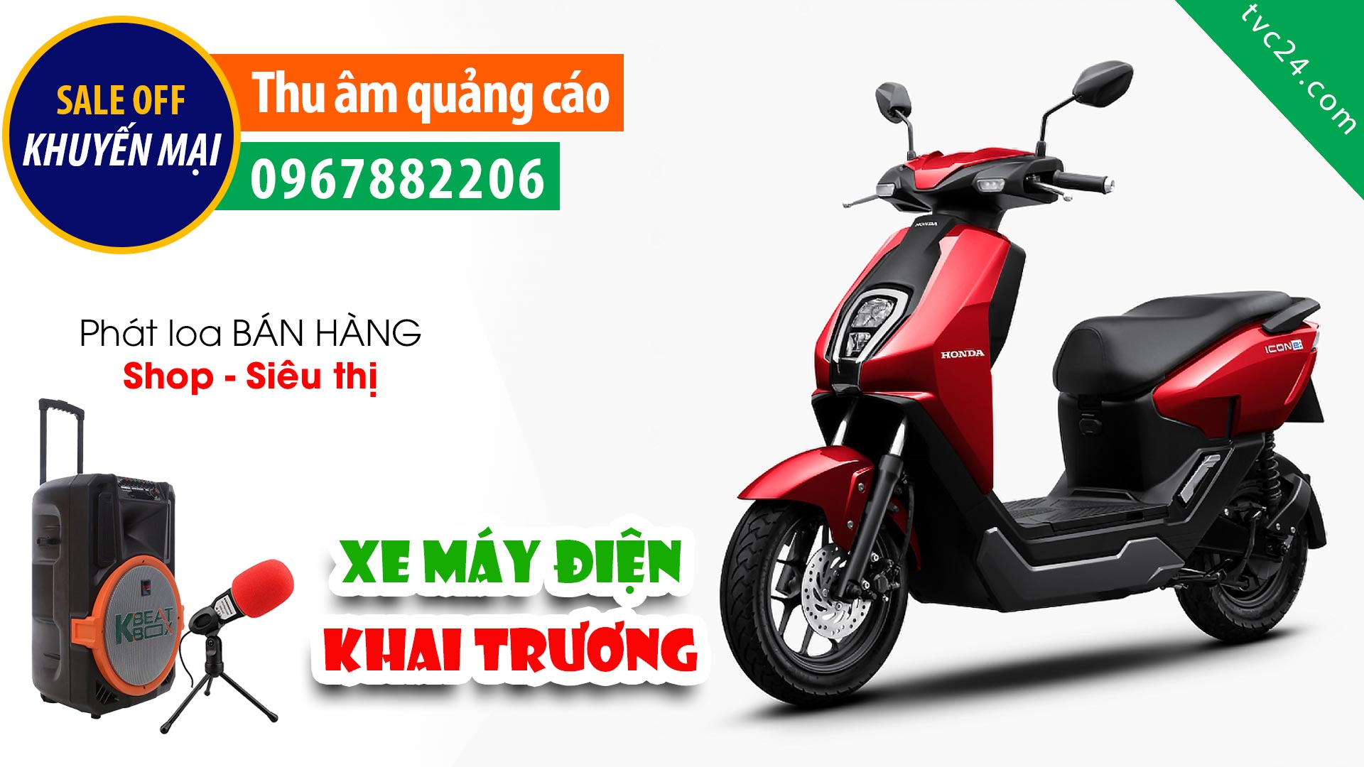 Đọc quảng cáo khai trương cửa hàng Xe máy điện Minh Thoa giảm giá khuyến mại TVC24