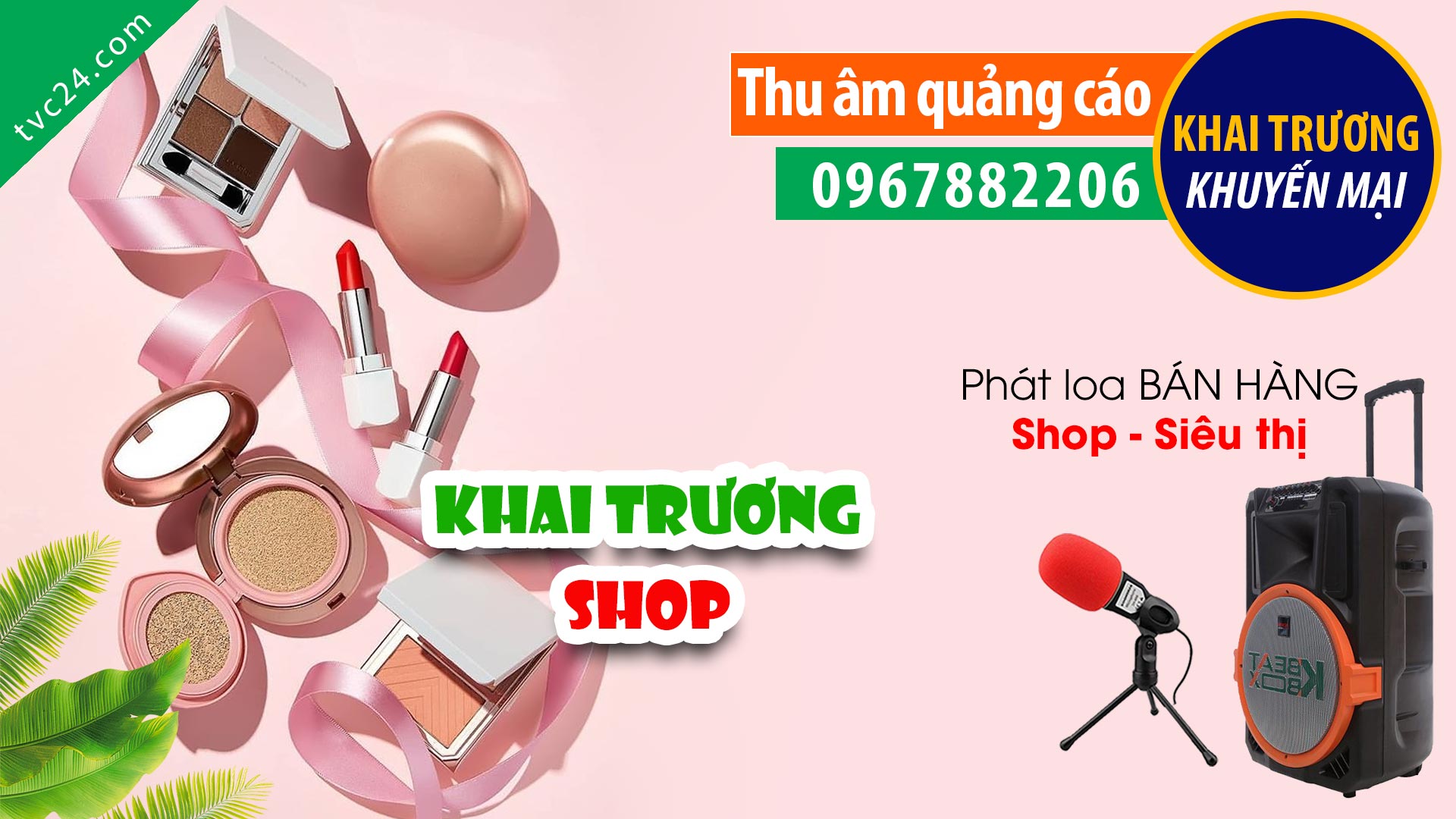 Thu âm khai trương Showroom mỹ phẩm Ngọc Hà MC đọc quảng cáo