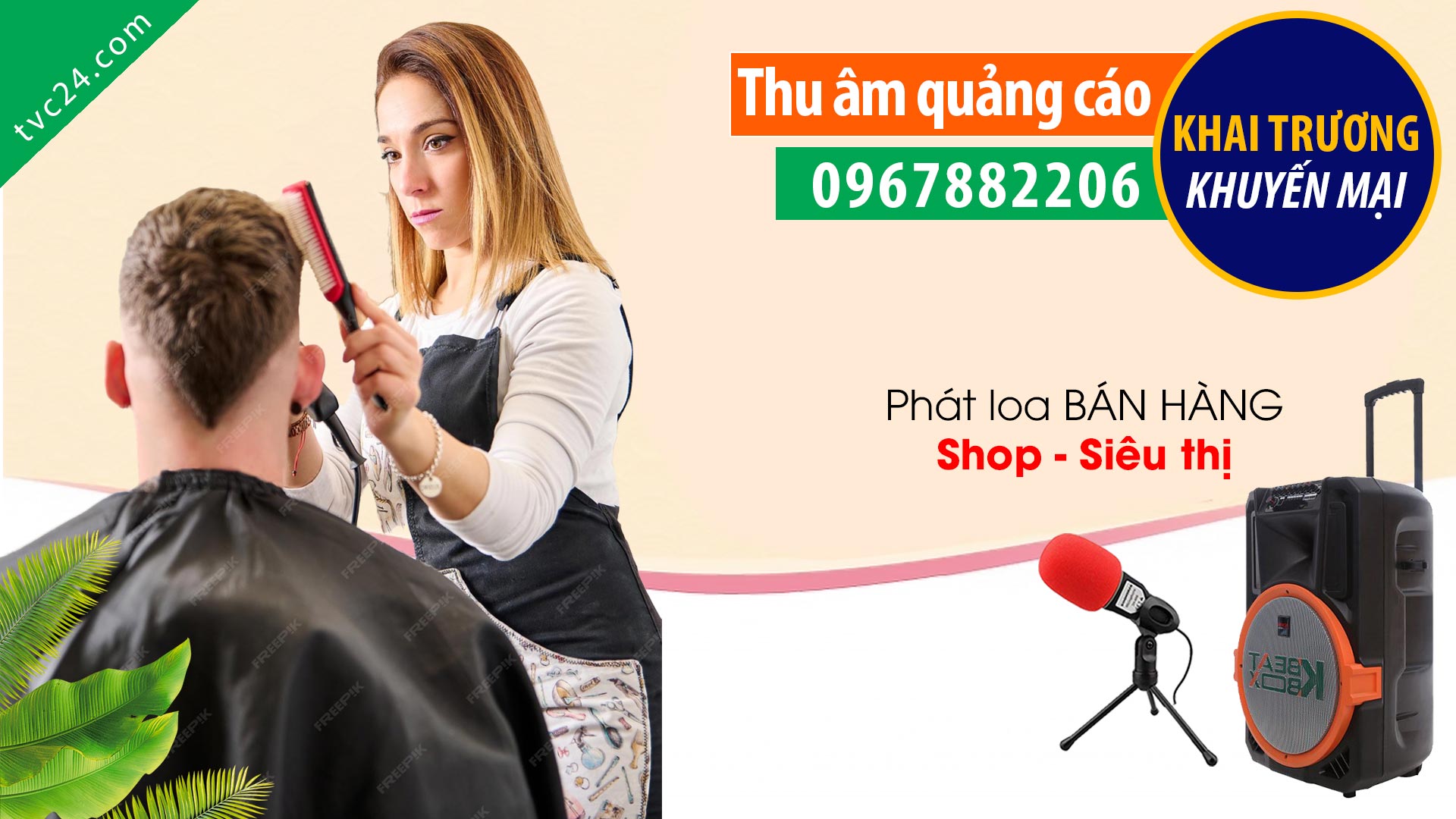 Thu âm Khai trương Salon toc Eagles Barber shop cơ sở 3