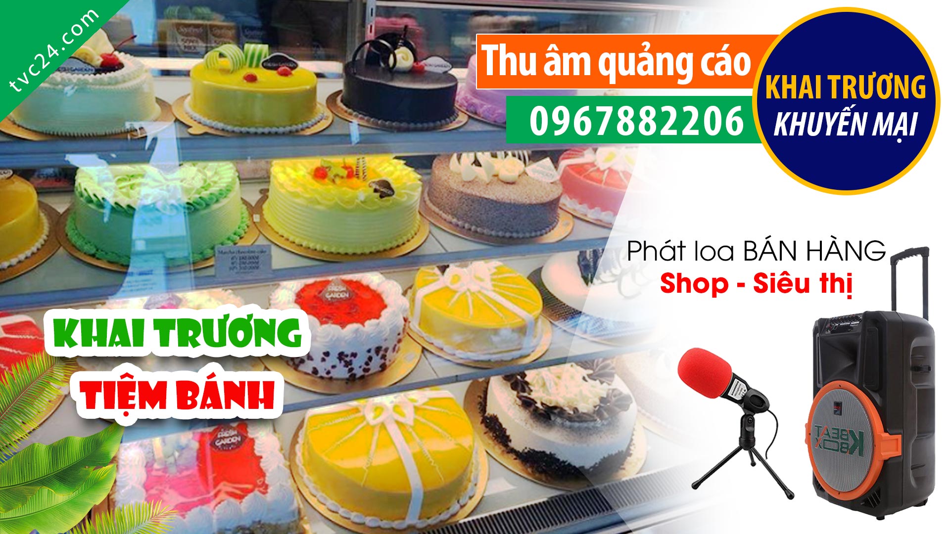 Thu âm khai trương tiệm bánh Công Oanh TVC24 đọc Quảng cáo