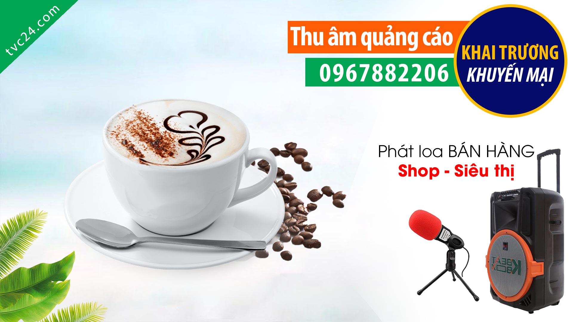 Thu âm Quảng cáo Quán Coffe Edna MC đọc Khai trương Hấp dẫn