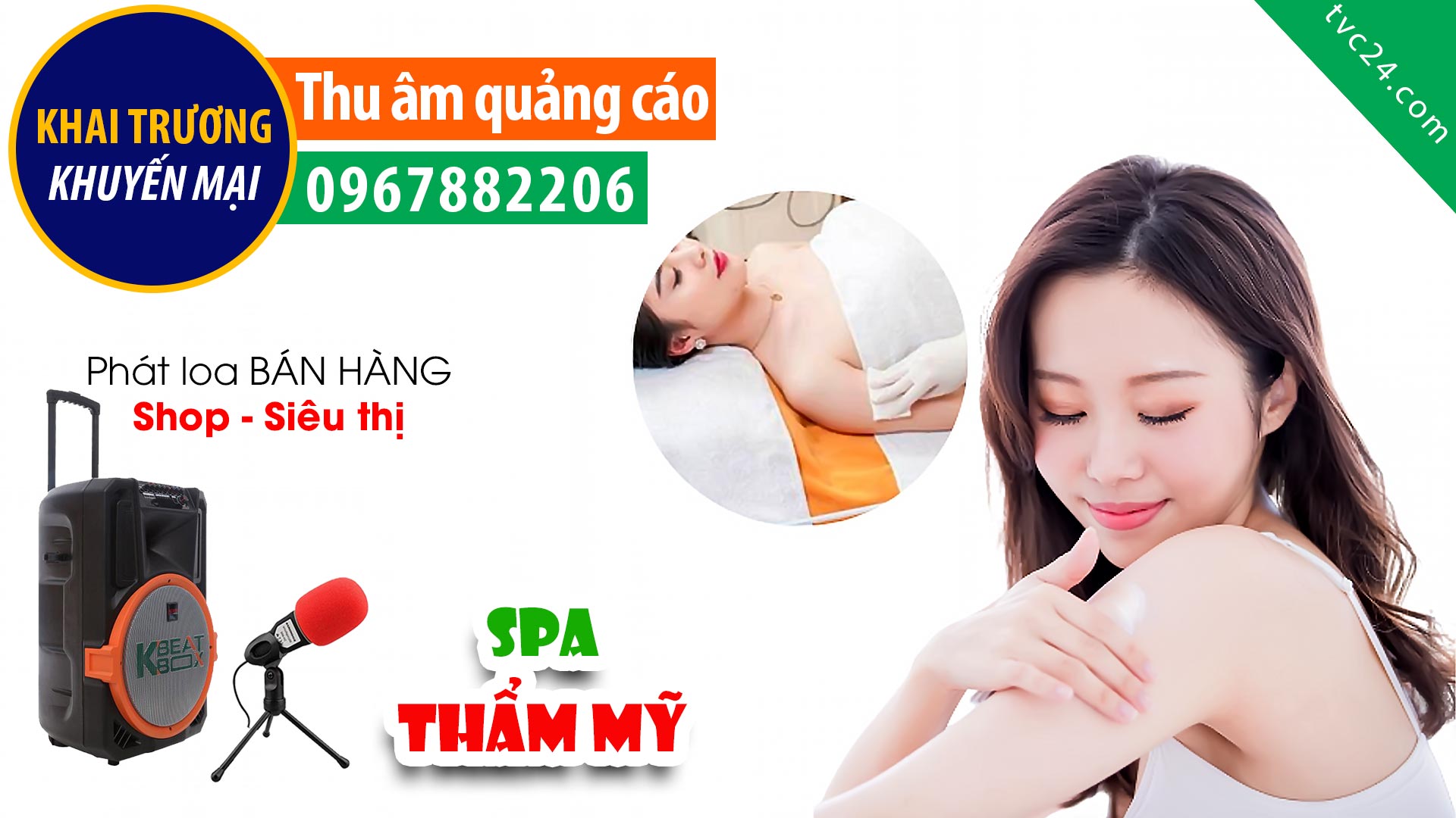  Thu âm khai trương Spa Viện thẩm mỹ Kim MC đọc Quảng cáo TVC24