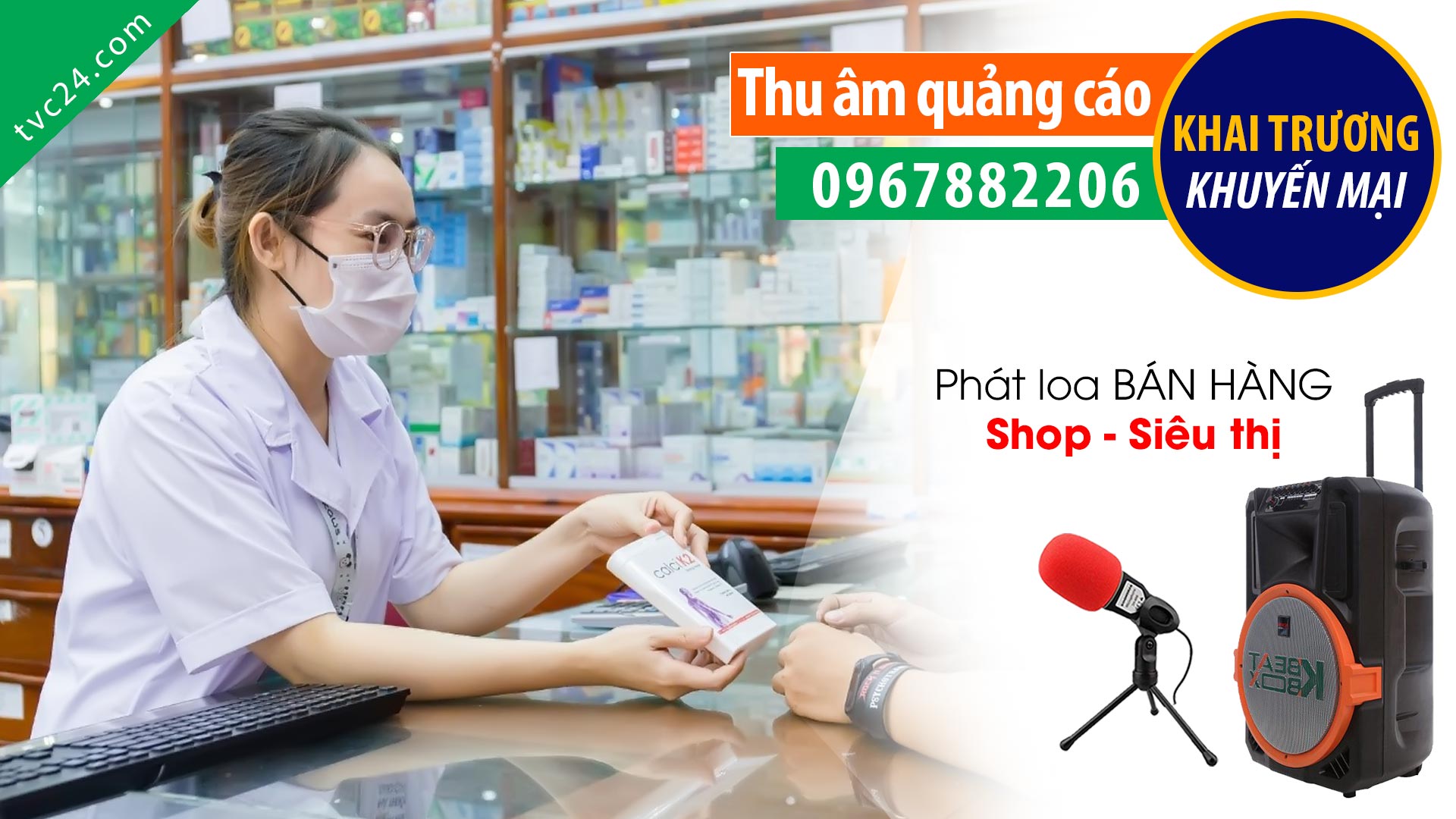  Thu âm quảng cáo Nhà thuốc Vạn Bảo TVC24 đọc Khuyến mại