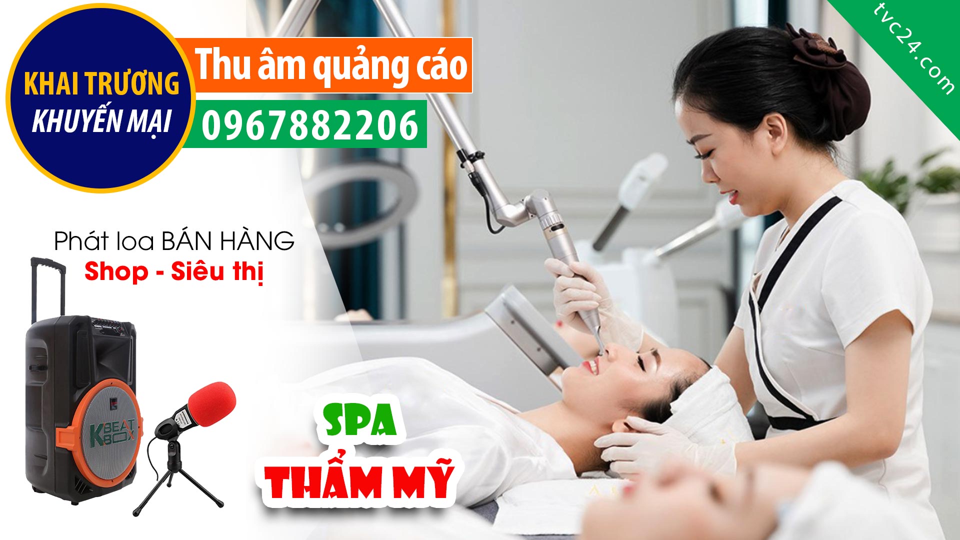 Thu âm khai trương Đào Công Beauty Spa thẩm mỹ viện