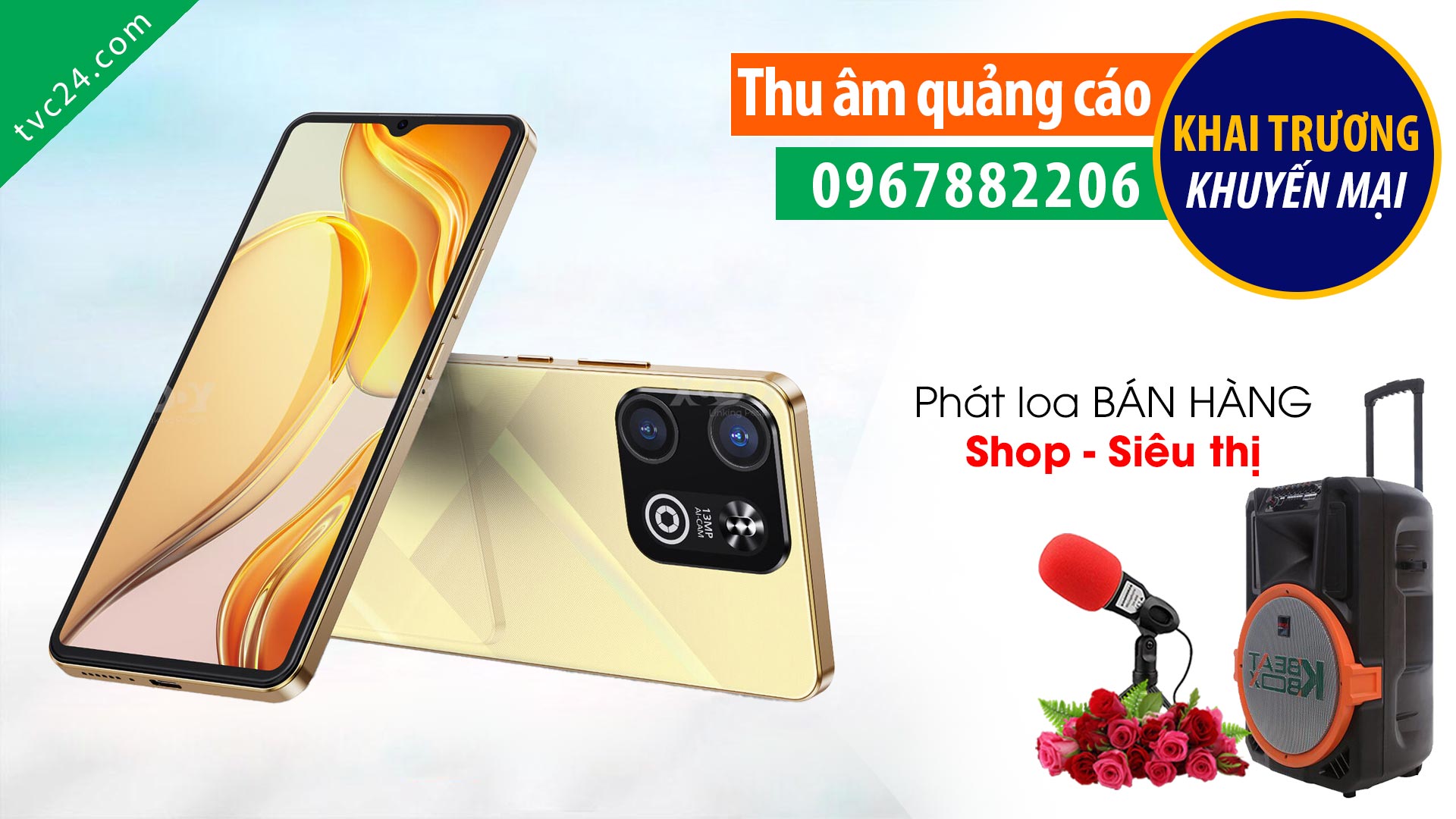 Ghi âm khai trương cửa hàng điện thoại di động Trần Tuân Mobile