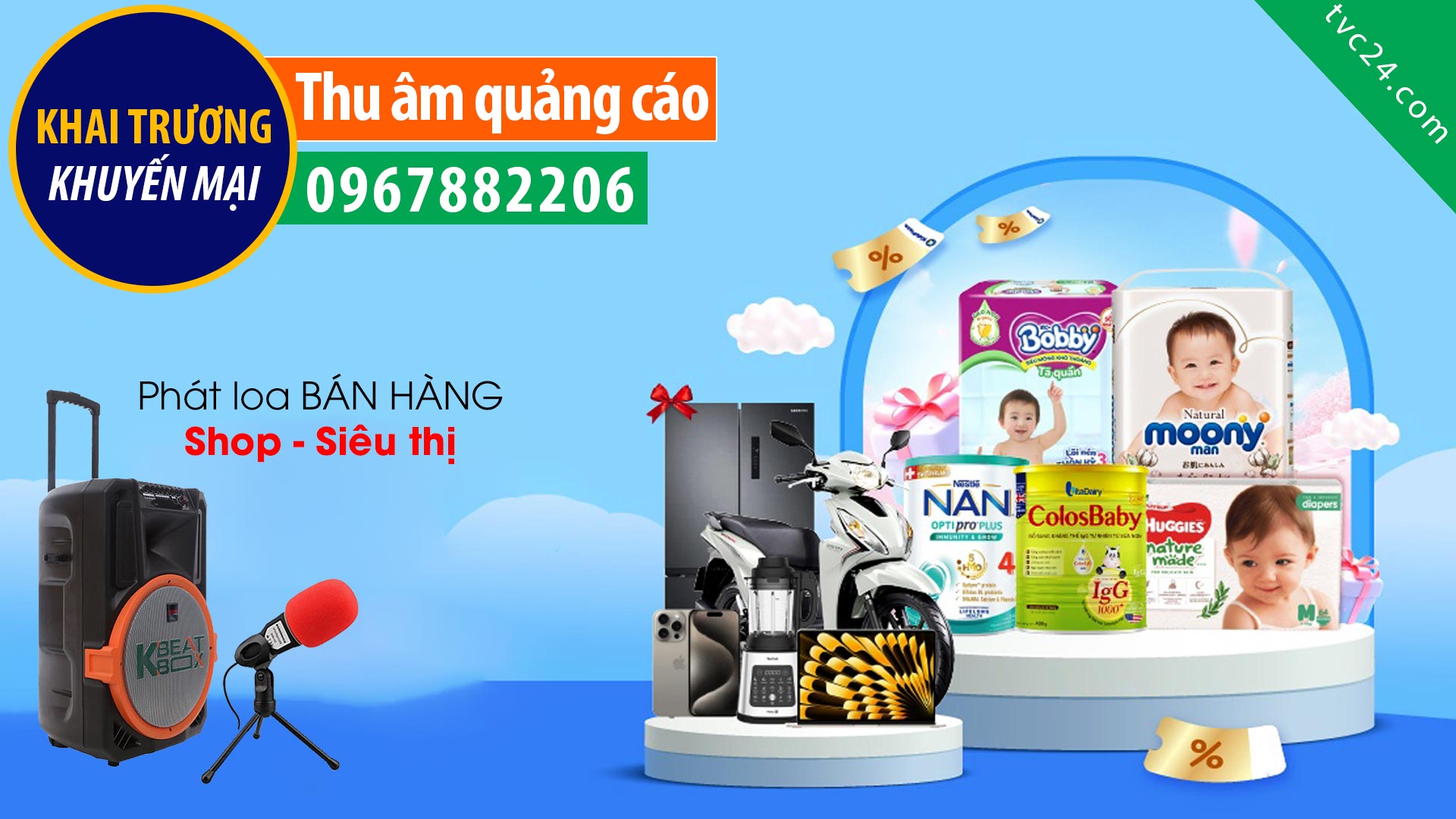 Thu âm Quảng cáo đại lý sữa KT22 MC đọc siêu Hay