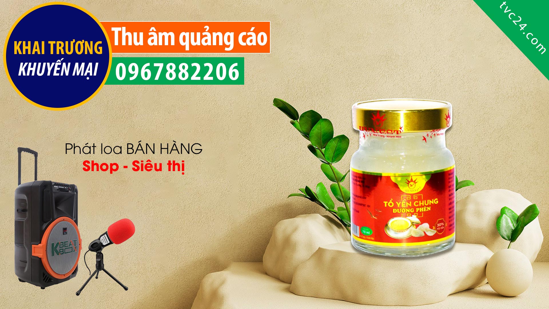 Thu âm khai trương Shop Yến sào Thùy Chi