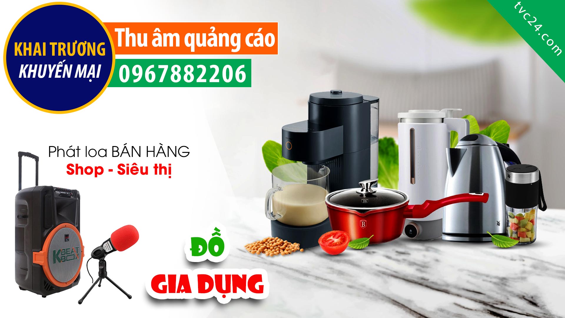 Thu âm quảng cáo cửa hàng gia dụng Thắng Nga