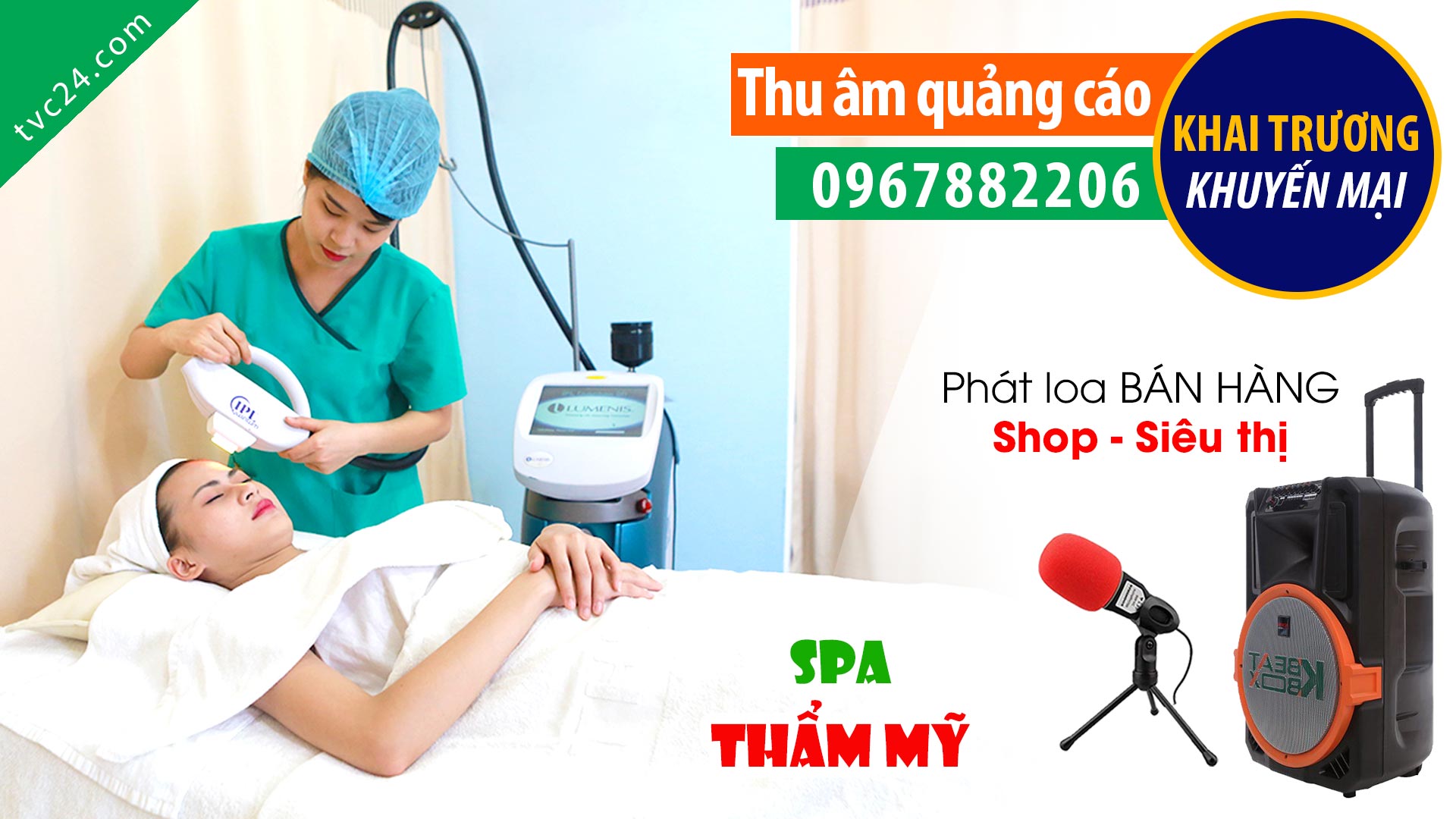 Ghi âm khai trương thẩm mỹ KANA Spa beauty