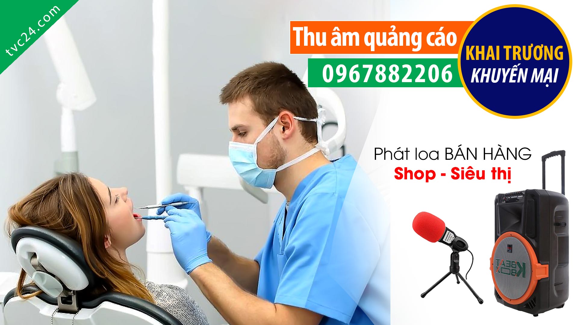 Thu âm khai trương Nha khoa Beta TCV24 đọc Quảng cáo