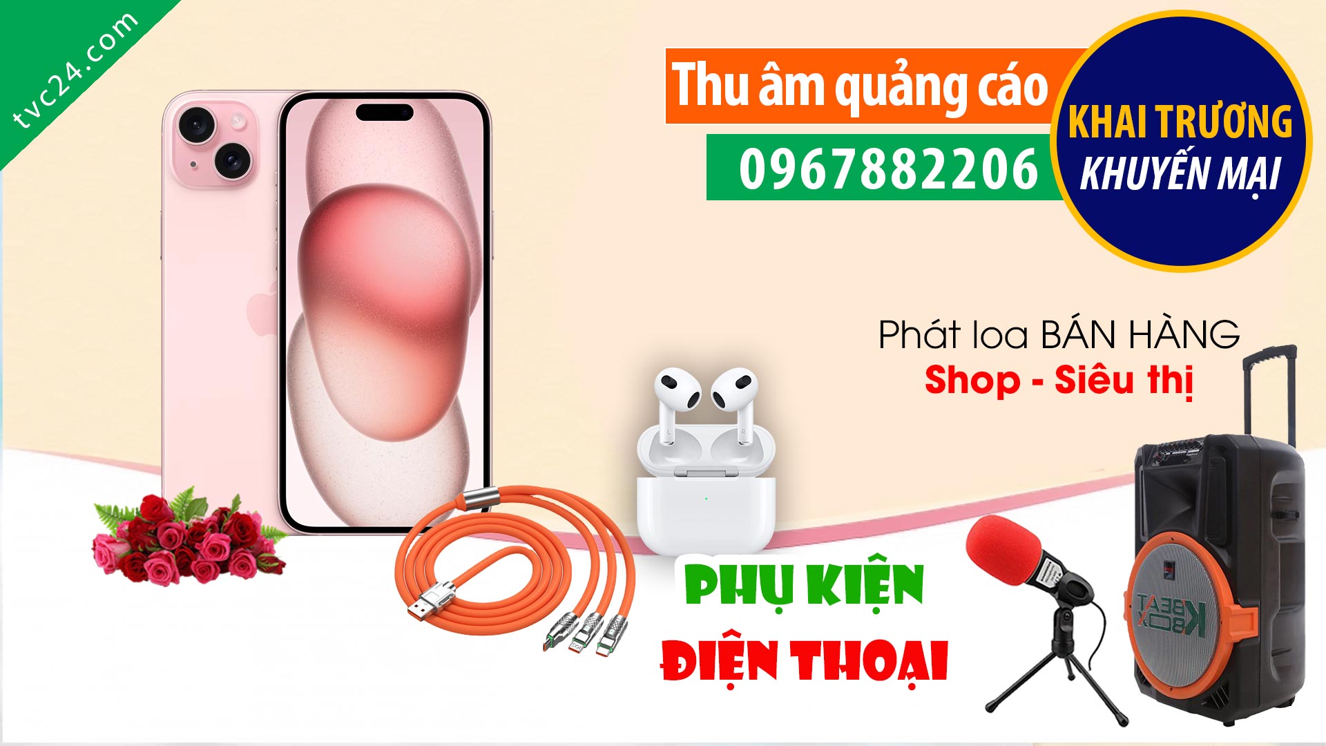  Thu âm Quảng cáo điện thoại và phụ kiện công nghệ Nam mobile