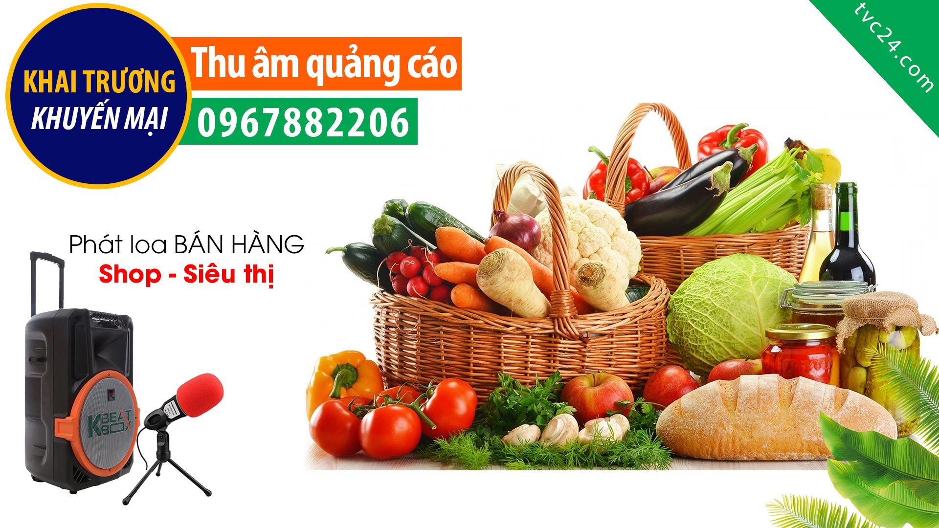 Thu âm Quảng cáo thực phẩm sạch TiDi Food TVC24 đọc Khai Trương