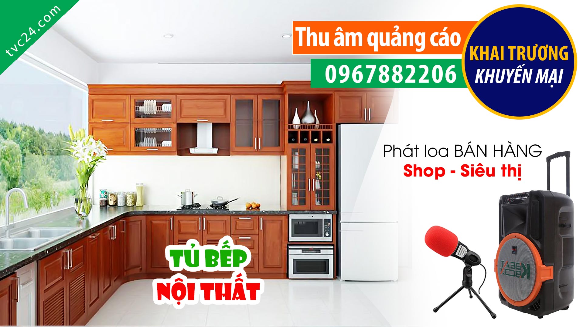 Thu âm Quảng cáo khai trương tủ bếp nội thât Eurowin Hưng Yên