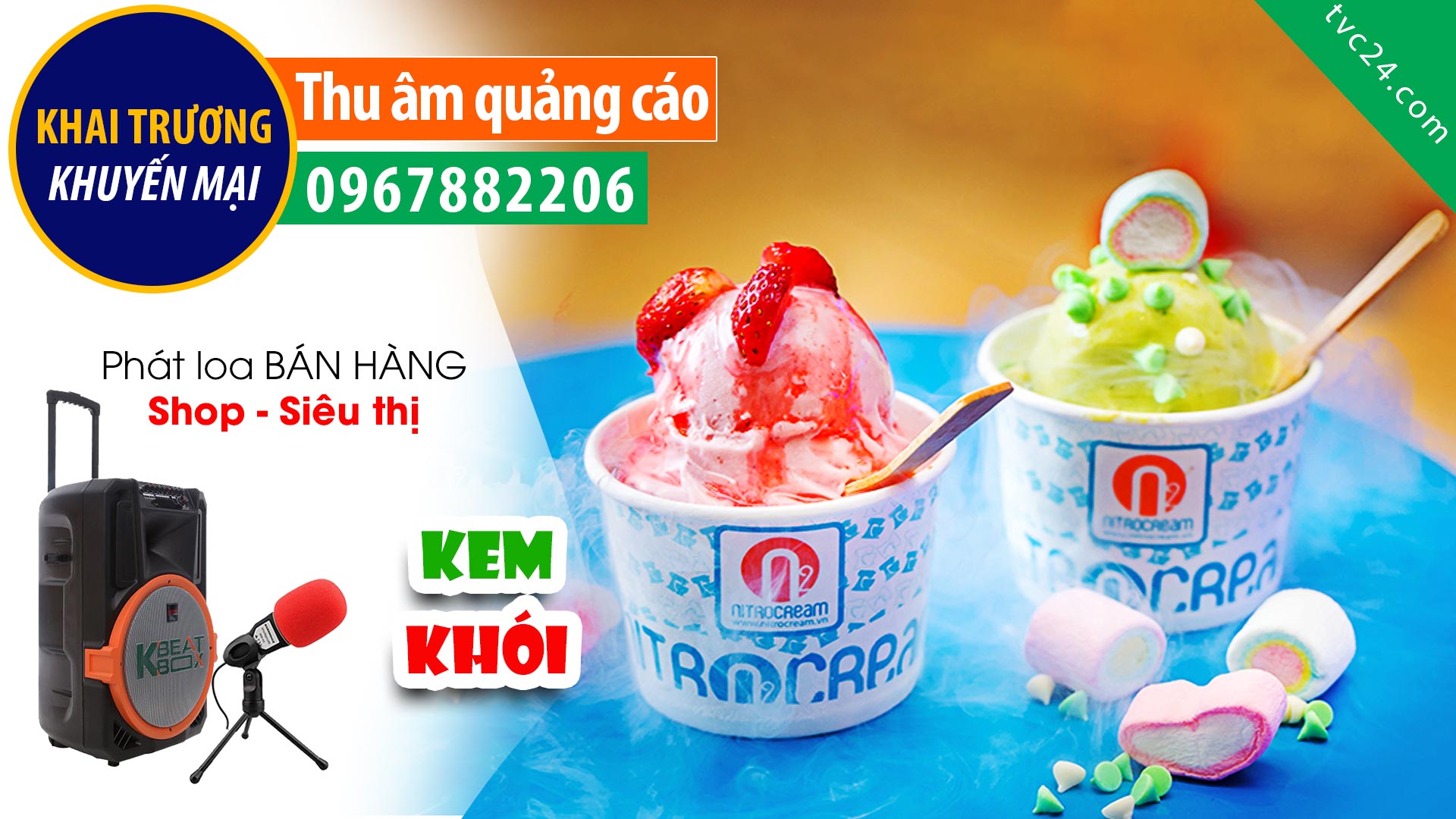  Thu âm Quảng cáo Kem khói Hàn Quốc Cực ngon cực Mát