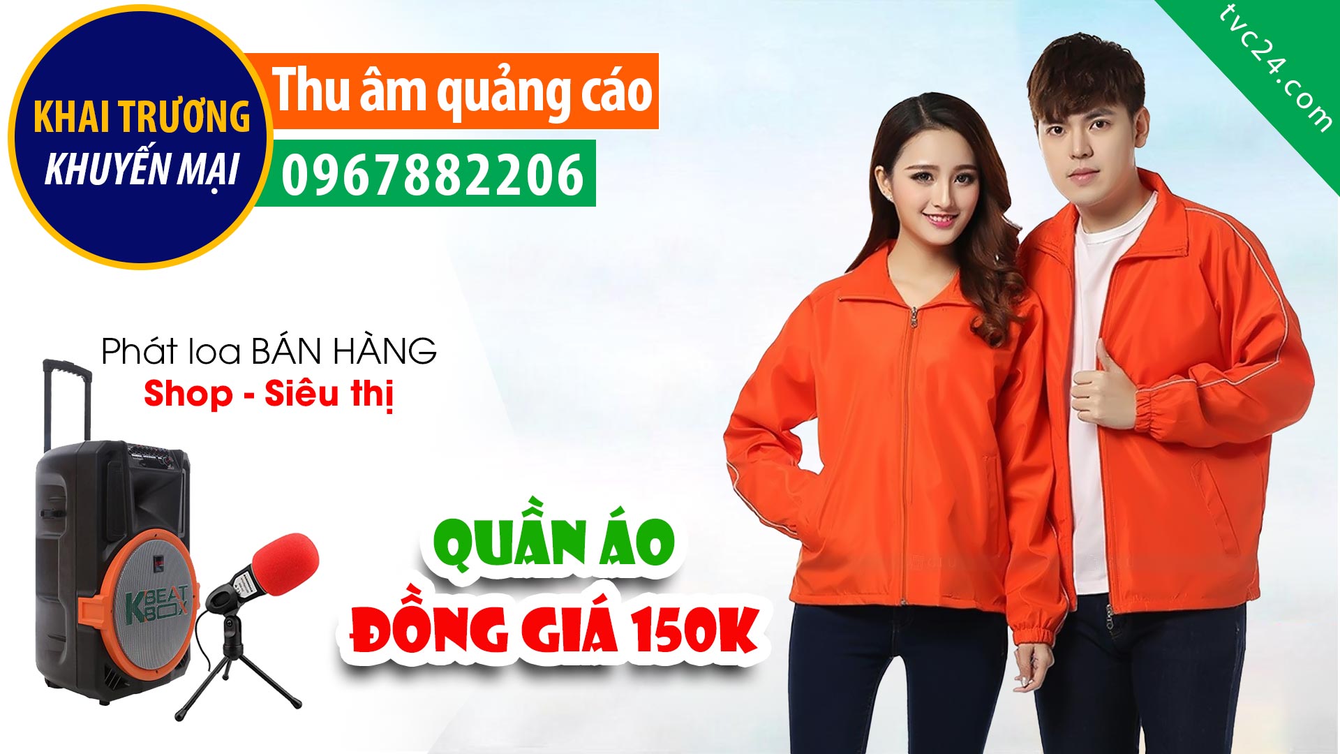  Thu âm Bán hàng quần áo khoác đồng giá 150k