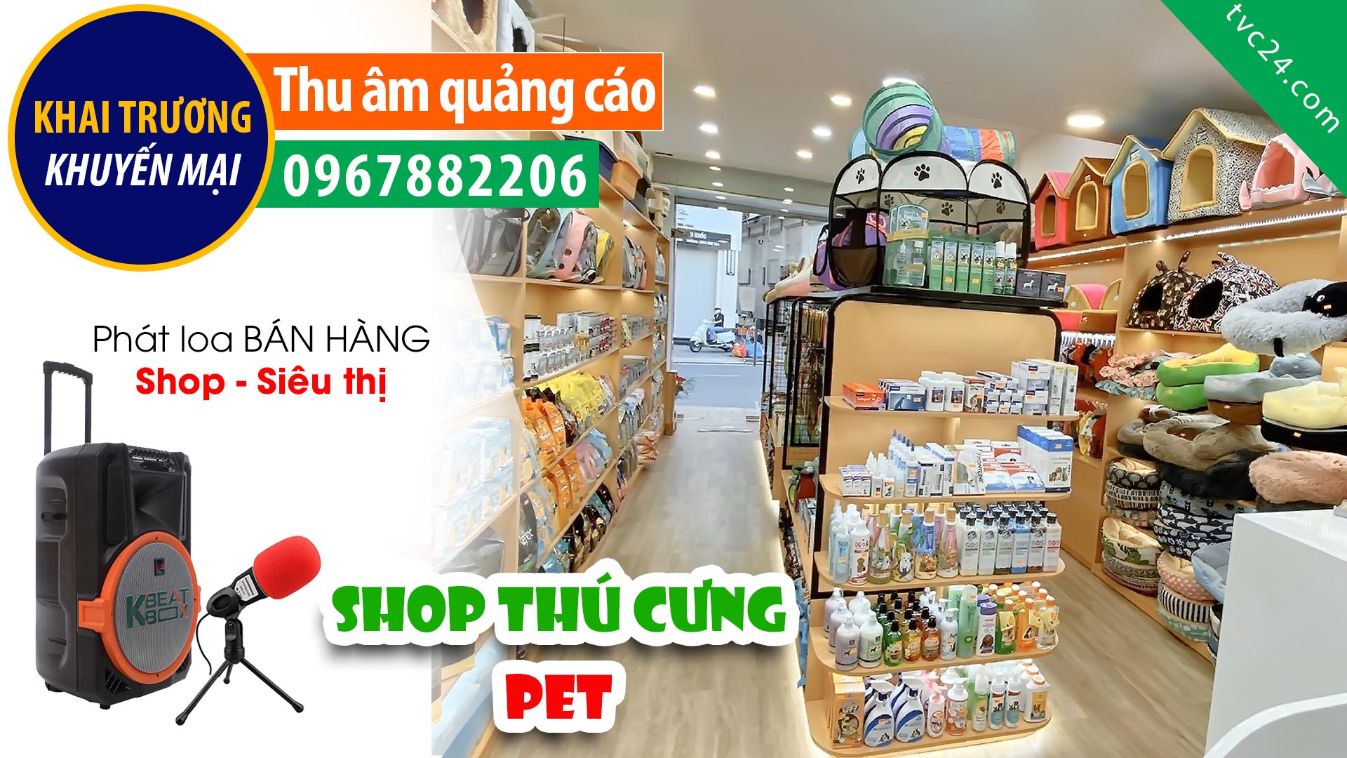  Thu âm Quảng cáo KHAI TRƯƠNG shop thú cưng MonPet Việt Trì