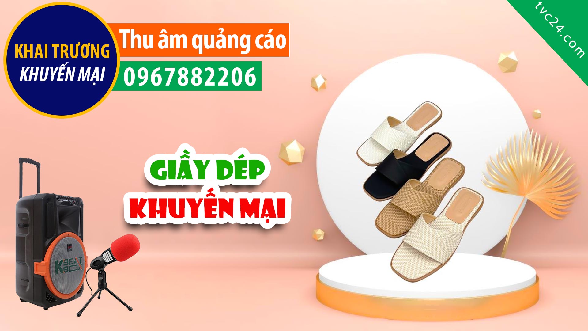 Thu âm Quảng cáo bàn hàng giầy dép Kim Xuyến Cực đẹp