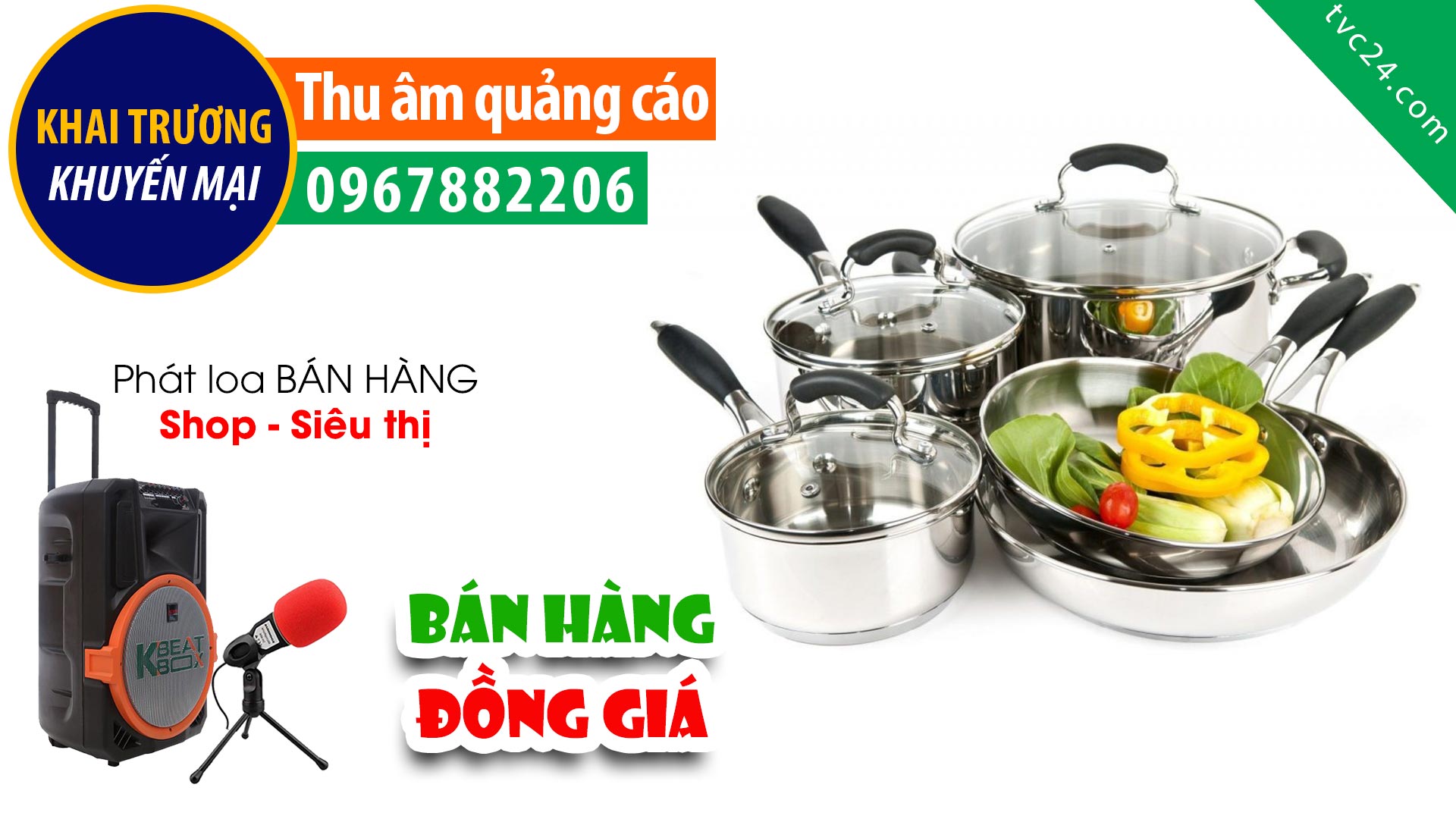  Thu âm bán hàng đồng giá nồi niêu xoong chảo MC nữ miền Nam