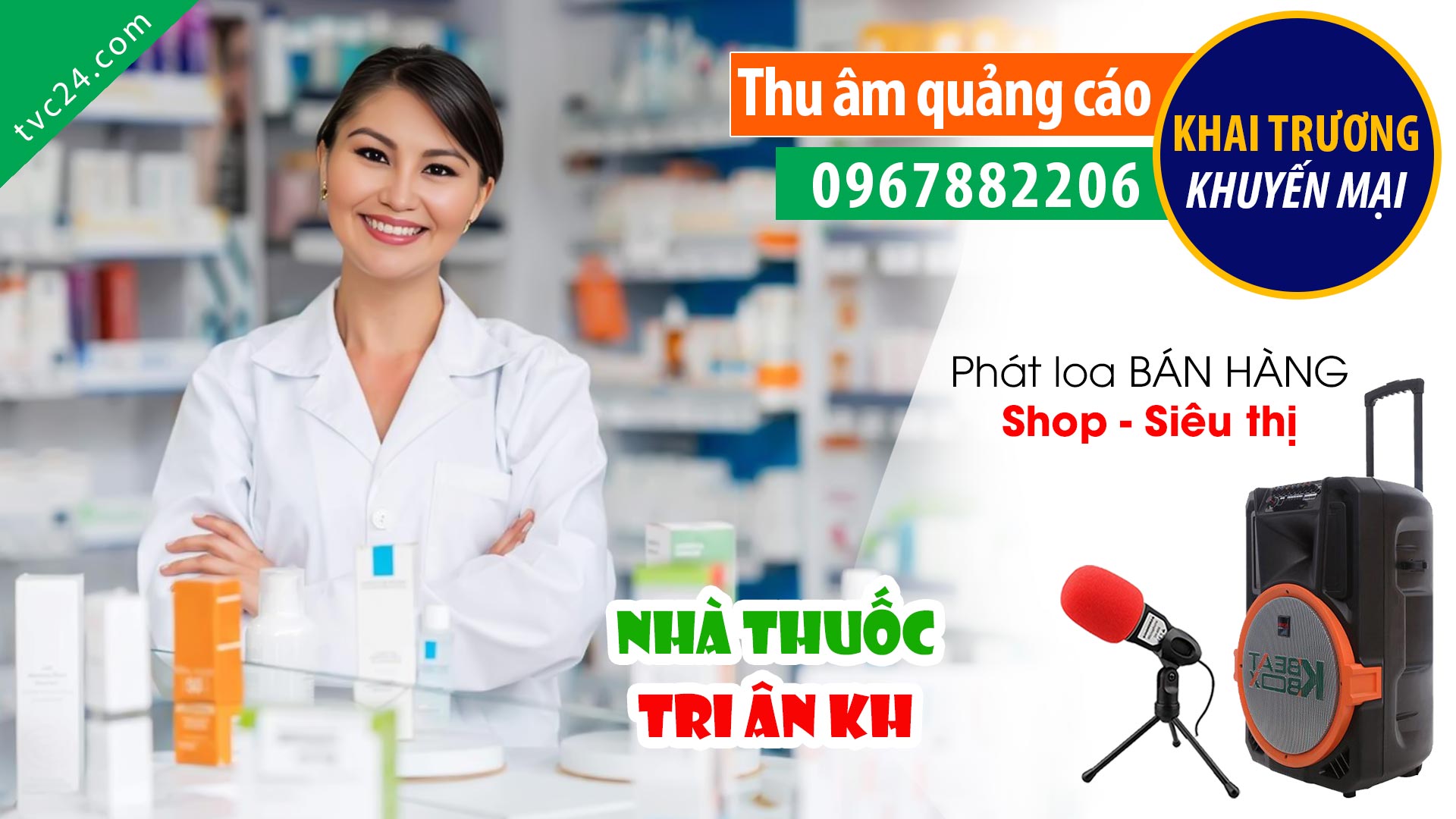  Thu âm Quảng cáo tri ân khách hàng nhà thuốc Minh Châu 18 Noel