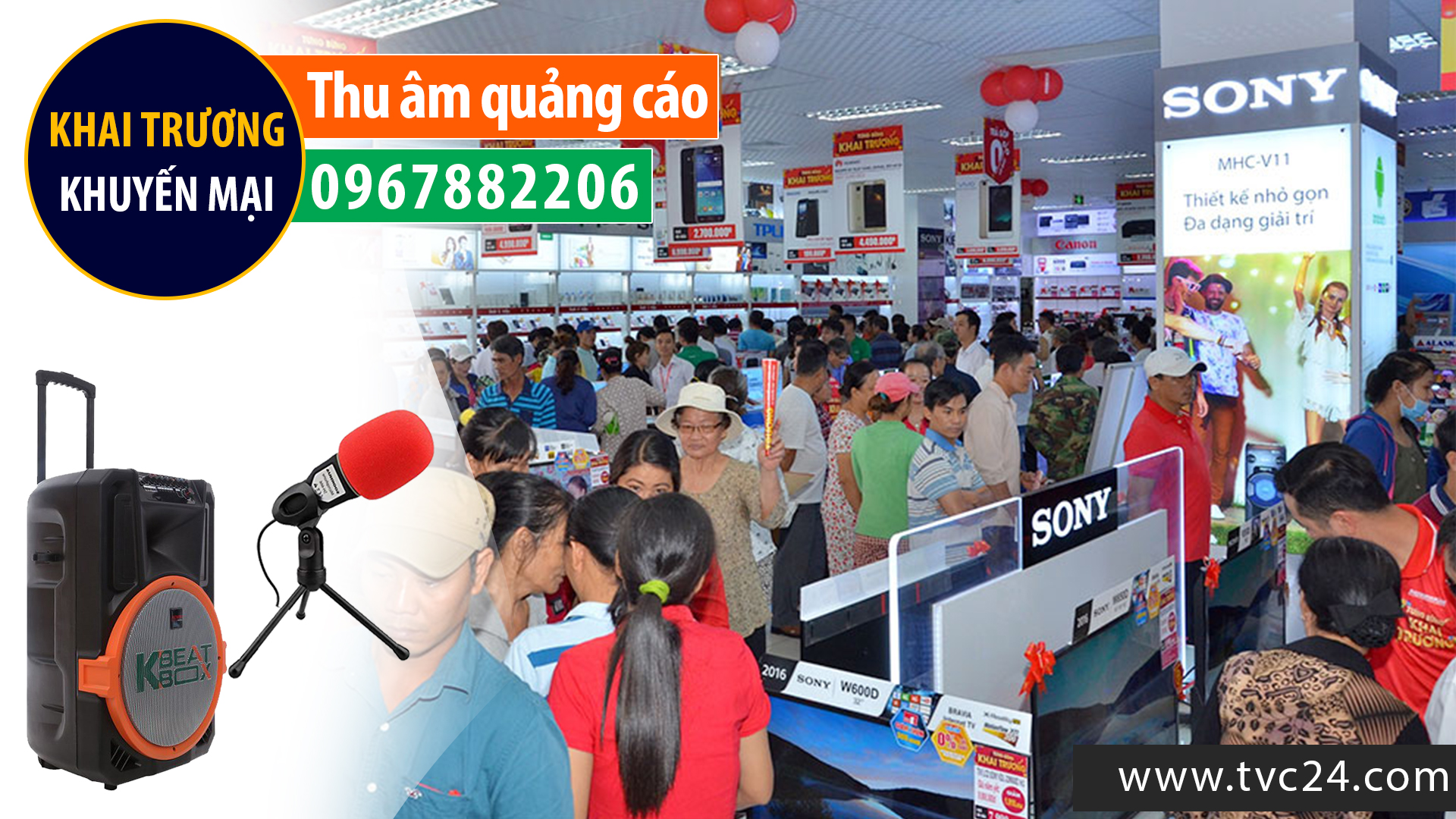 Thu âm quảng cáo Siêu thị hang nhập khẩu HC