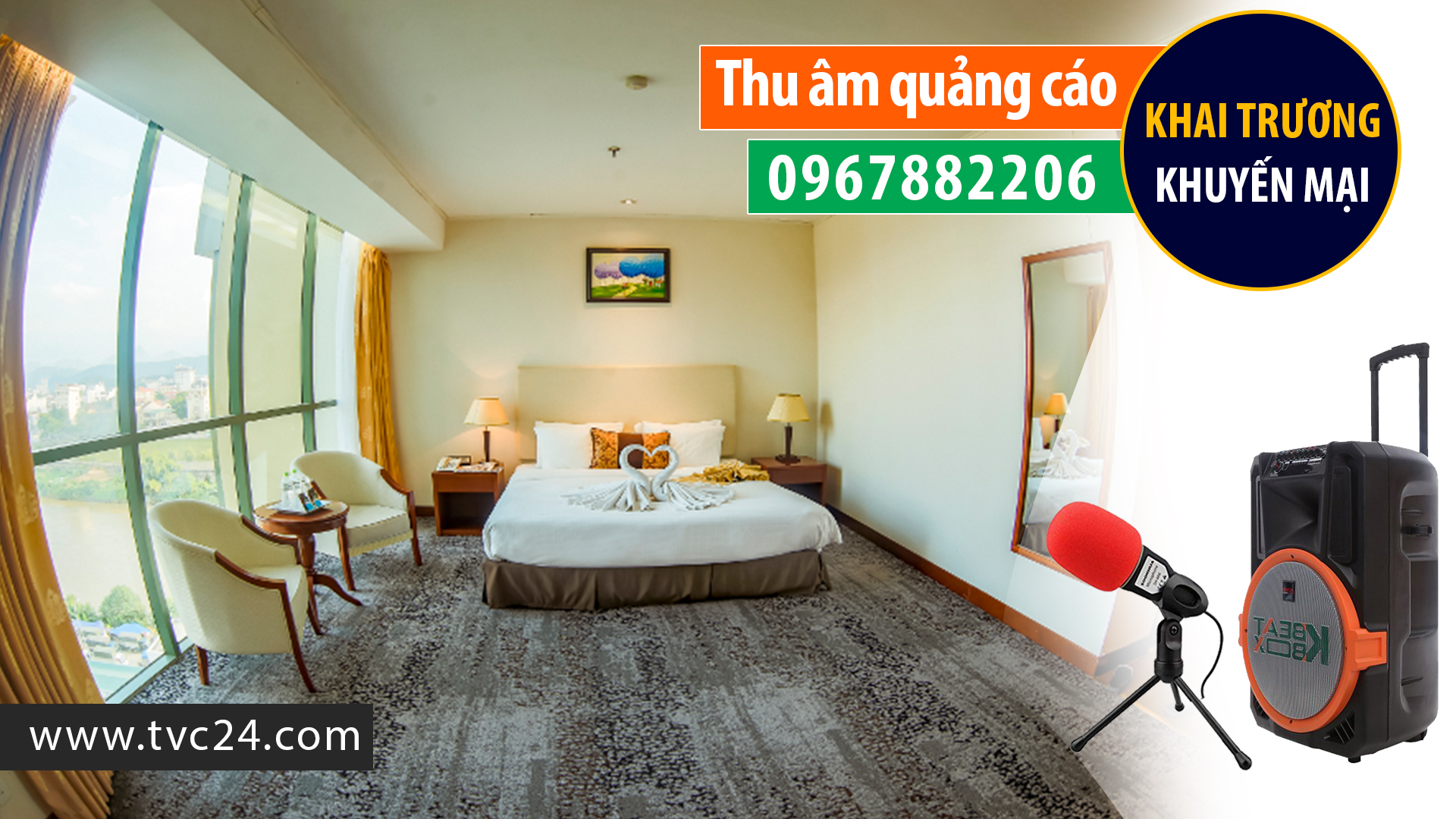 Thu âm tổng đài khách sạn Sapaly Lào Cai giọng đọc MC tiếng Việt Nam, Anh, Trung Quốc