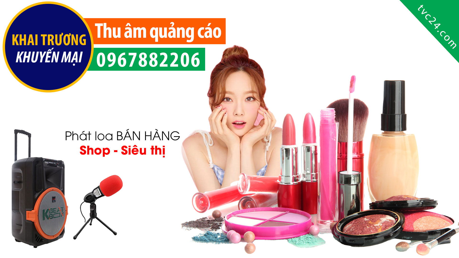 Thu âm khai trương cửa hàng mỹ phẩm Phạm Hoài