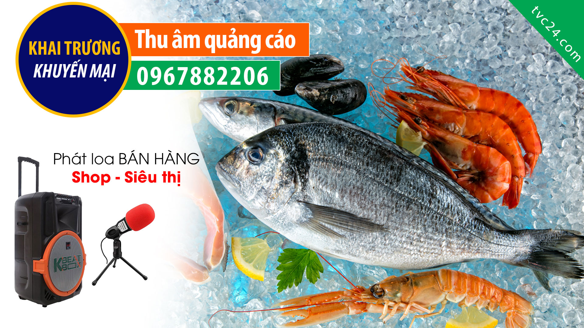 Thu âm quảng cáo khai trương Yến hải sản TVC24