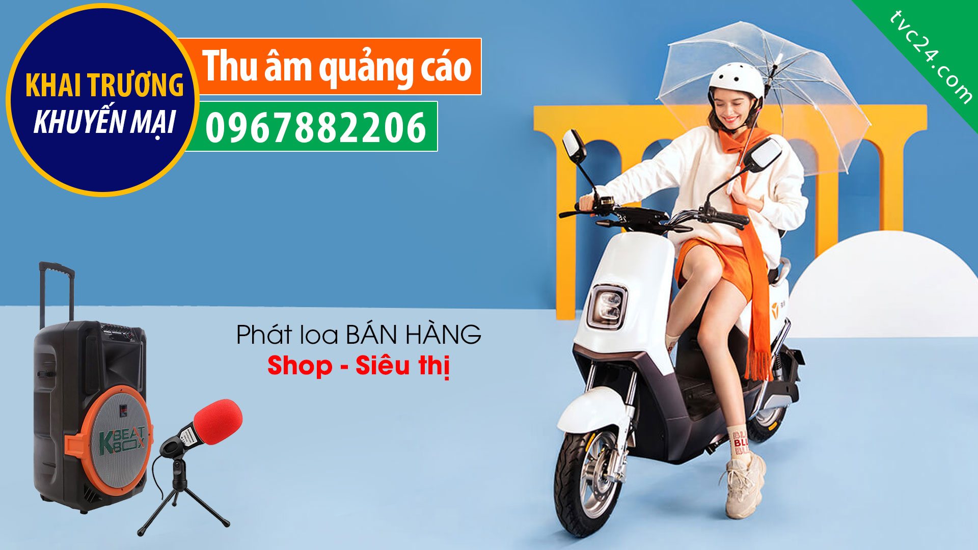 Thu âm quảng cáo khai trương Thế giới xe Minh Dương MC Nữ đọc Cực Hay