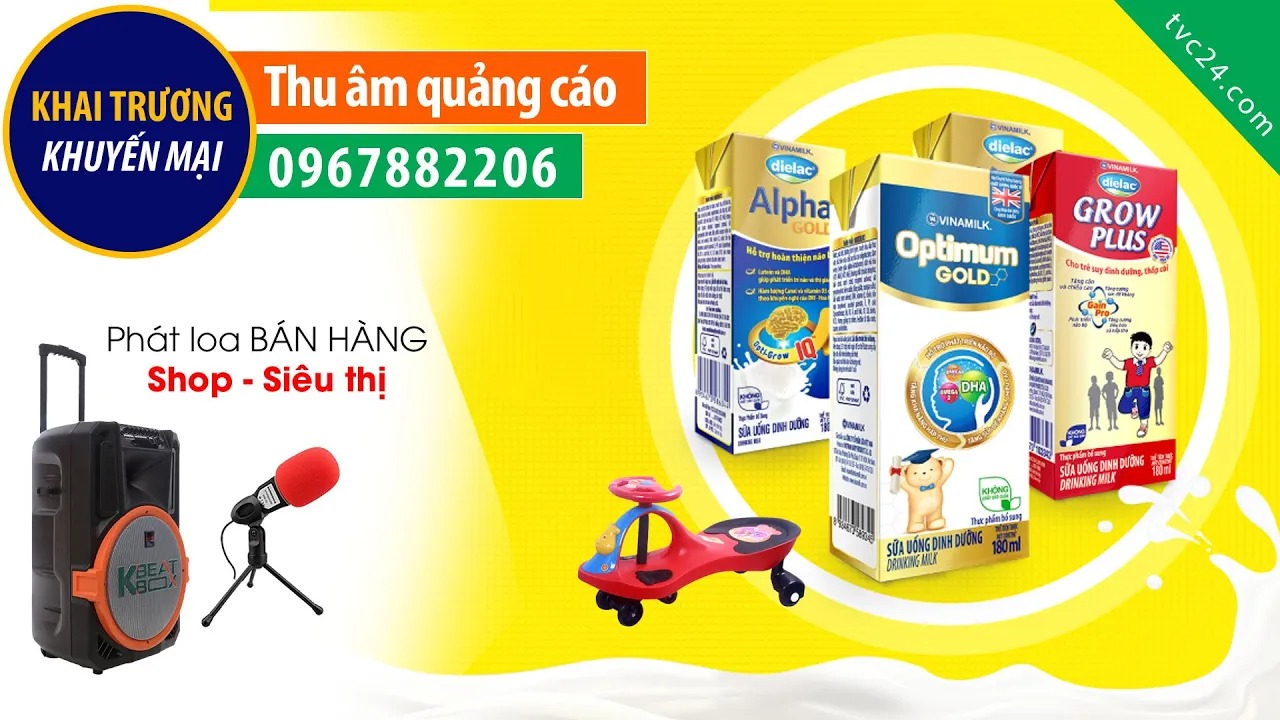 Thu âm quảng cáo khai trương shop Bắp Gạo Baby MC phòng thu TVC24