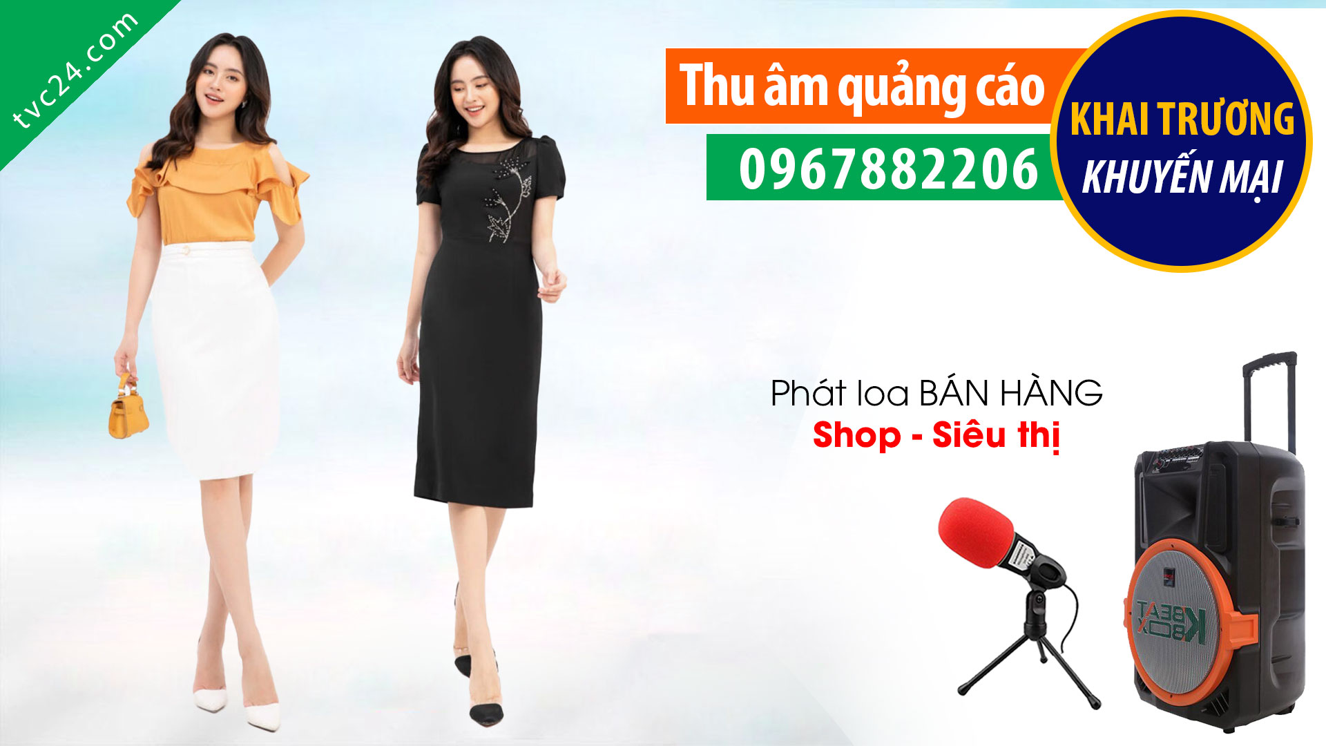 Thu âm quảng cáo khai trương shop quần áo Giáp Luyến