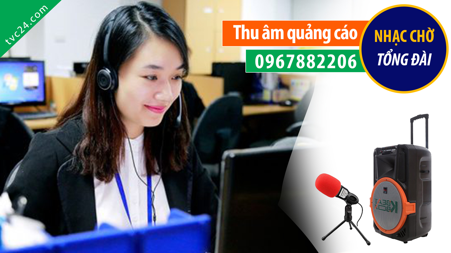 Thu âm tổng đài cty Tân Sơn Anh giọng MC nữ đài HTV 0967882206