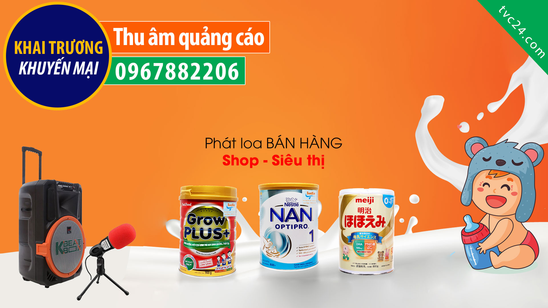 Thu âm khai trương Hệ thống sữa bỉm Linh Ngân