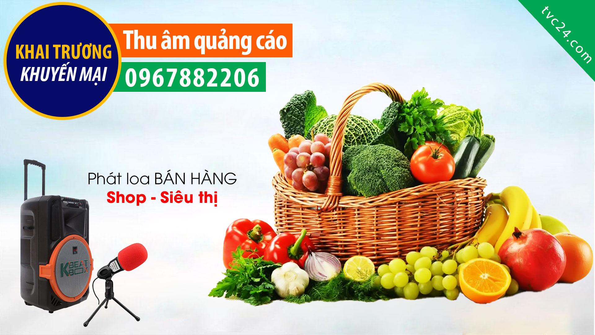 Thu âm quảng cáo cửa hàng thực phẩm an toàn Tiến Phát