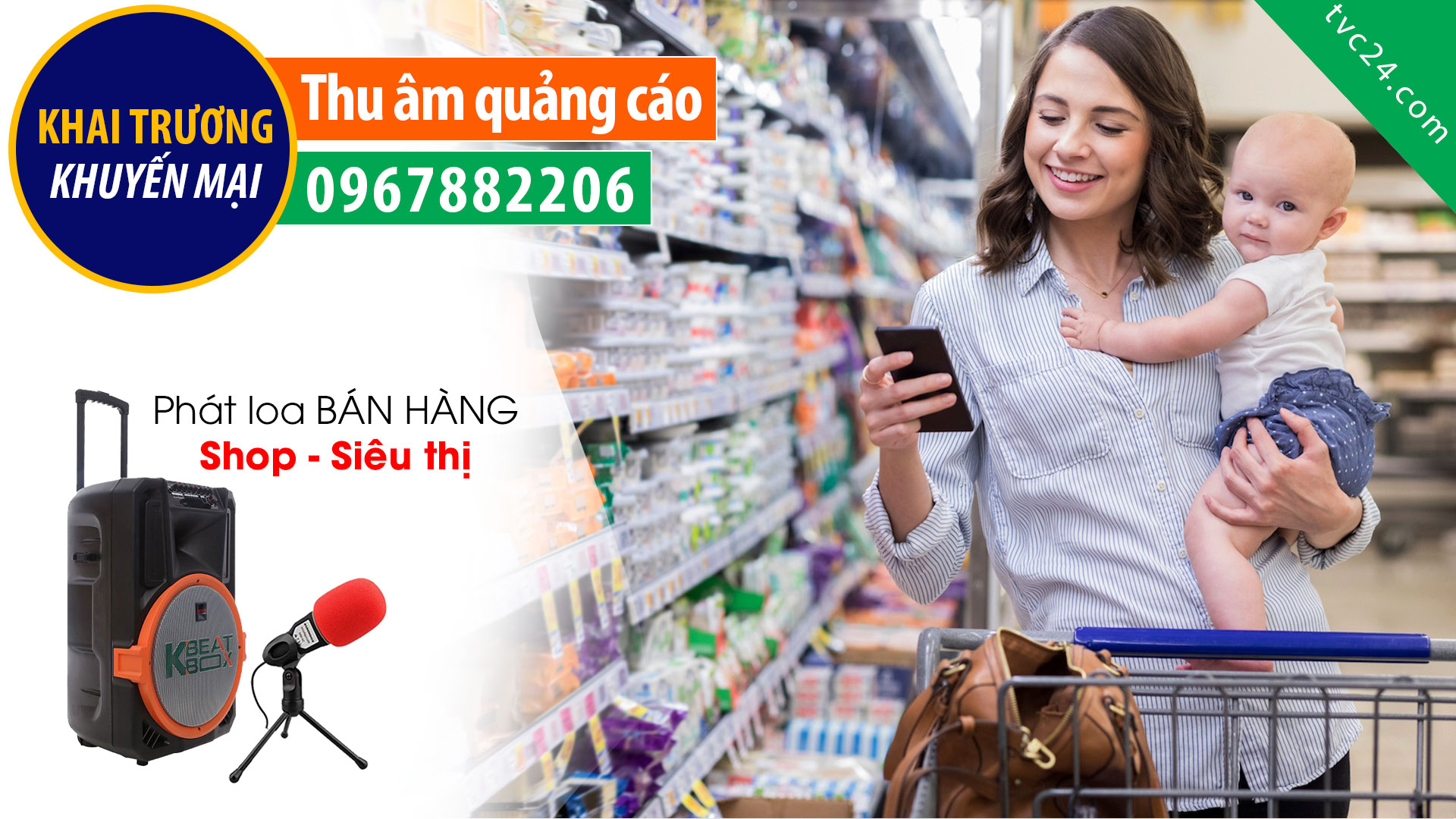 Ghi âm quảng cáo siêu thị sữa Minh Đức Giọng đọc TVC24