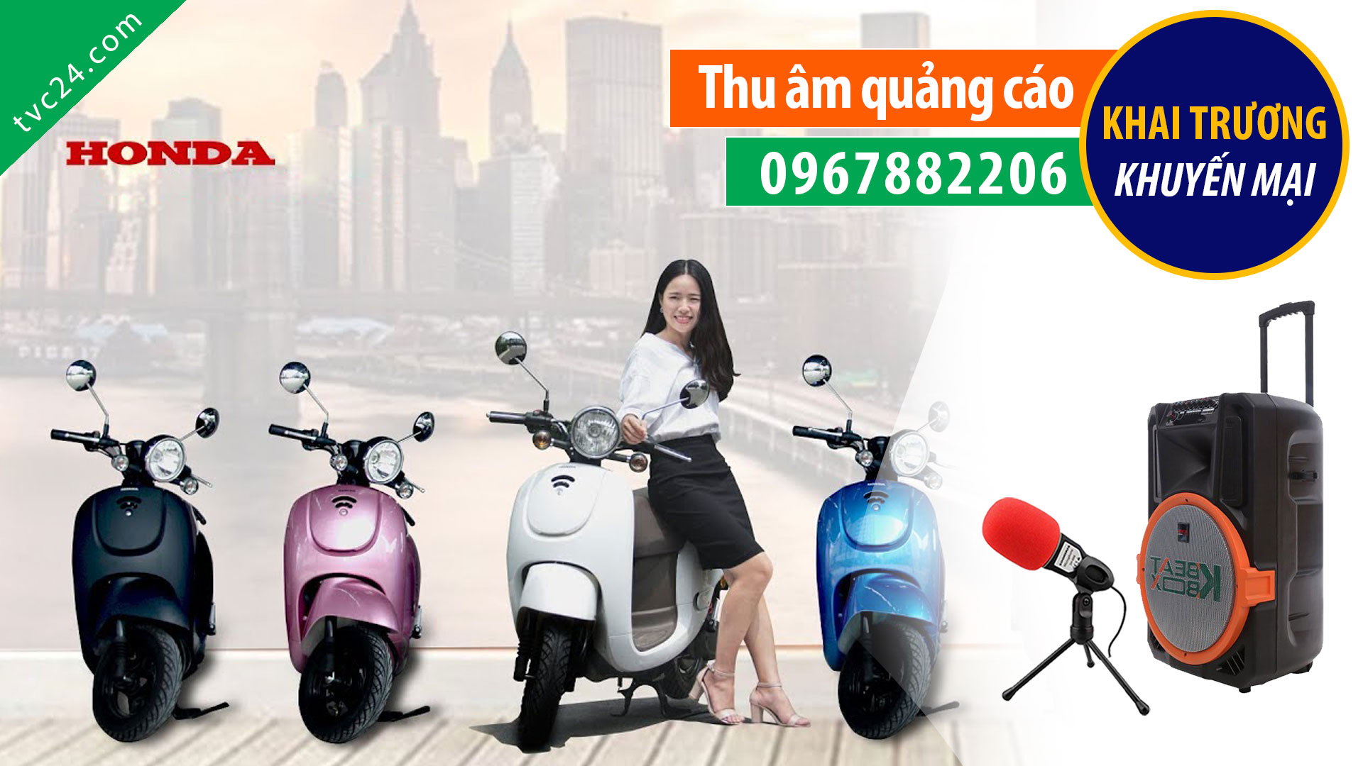 Thu âm quảng cáo Xe Điện Lộc Phát siêu khuyến mại HOT ghi âm giọng MC chất lượng