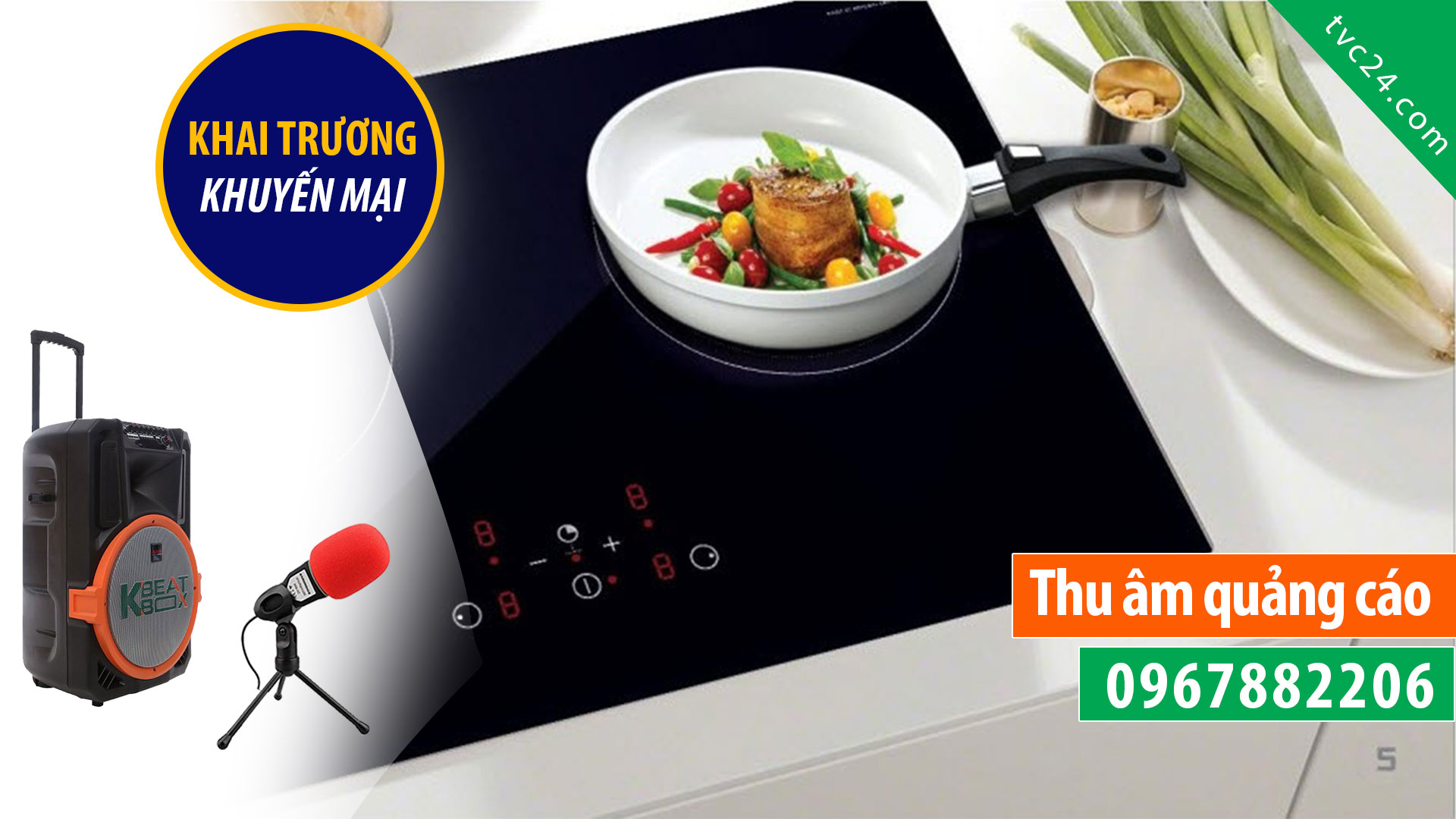 Thu âm quảng cáo Đại lý Tiền Giang MC đọc khai trương