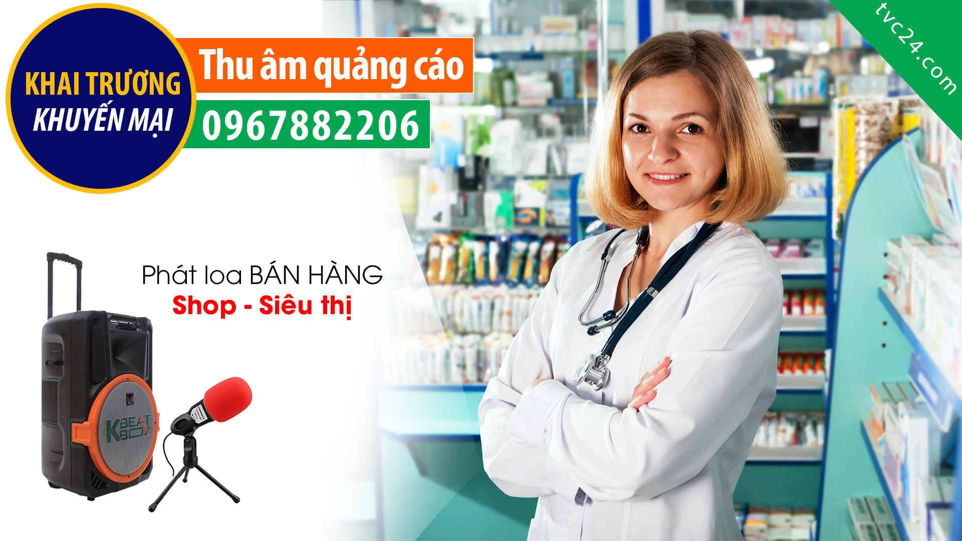 Thu âm quảng cáo Nhà thuốc Big Family MC nữ đọc Khuyến mại